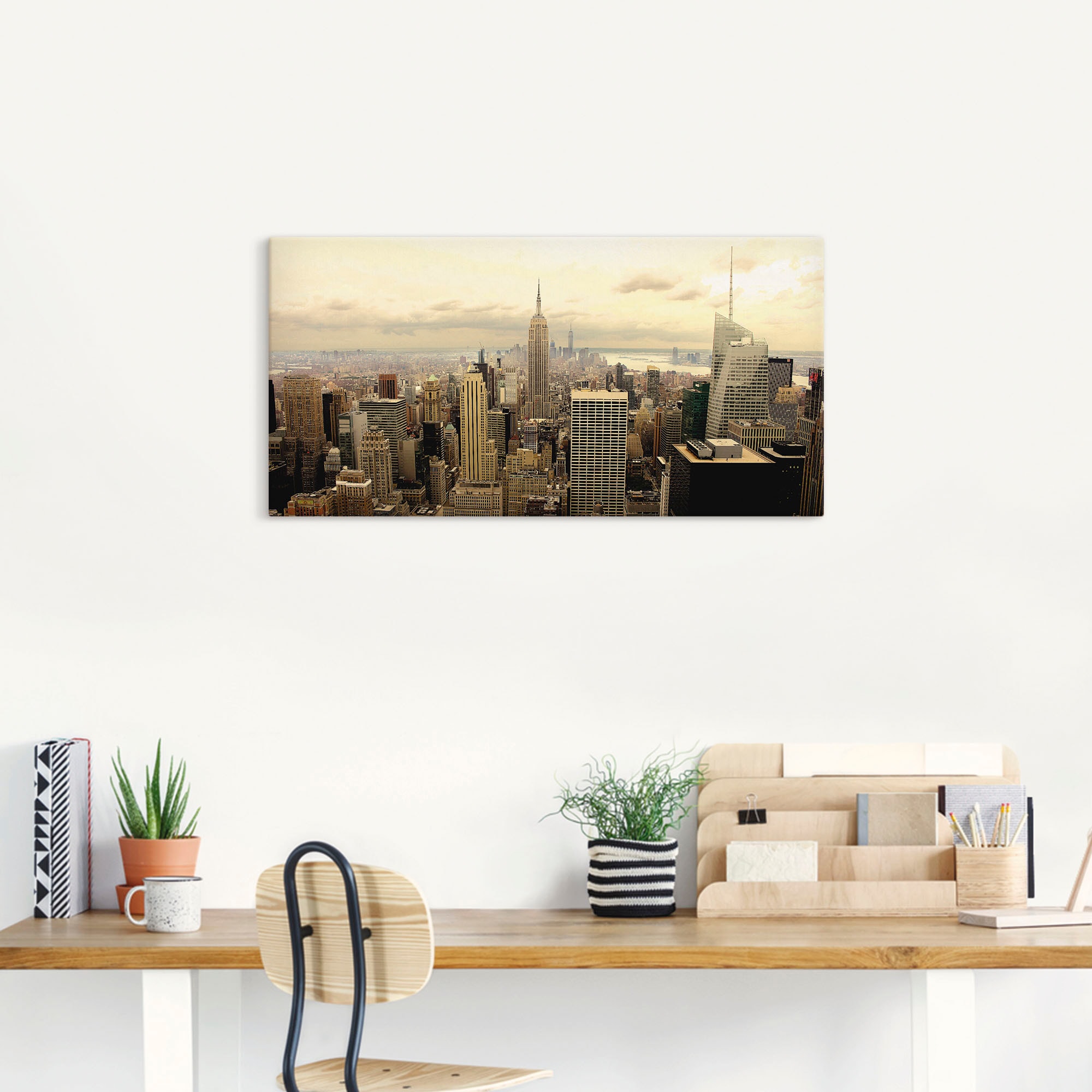 Artland Wandbild »Skyline Manhattan - New York«, Amerika, (1 St.), als Alubild, Outdoorbild, Leinwandbild, Poster, Wandaufkleber