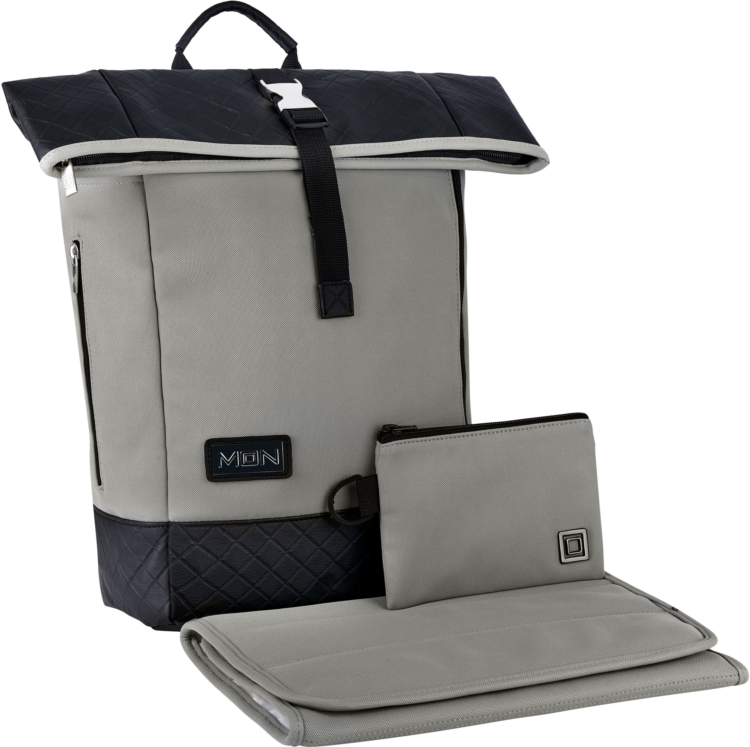 Moon Wickelrucksack »Rolltop«, mit Befestigungssystem für den Kinderwagen