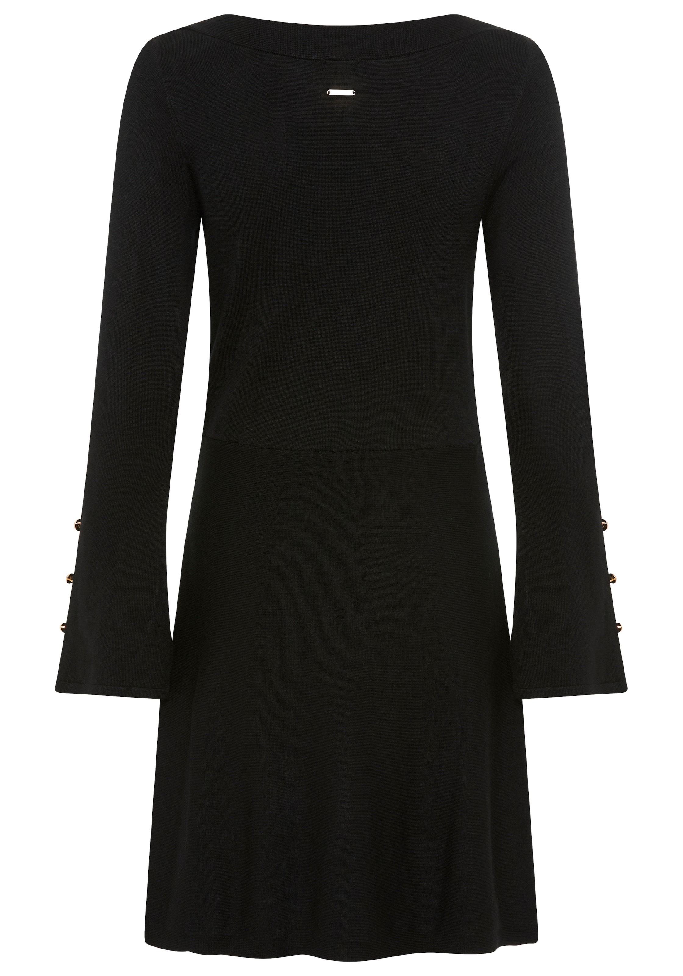 Laura Scott Strickkleid, in ausgestellter Mini-Form mit Zierknöpfen - NEUE KOLLEKTION