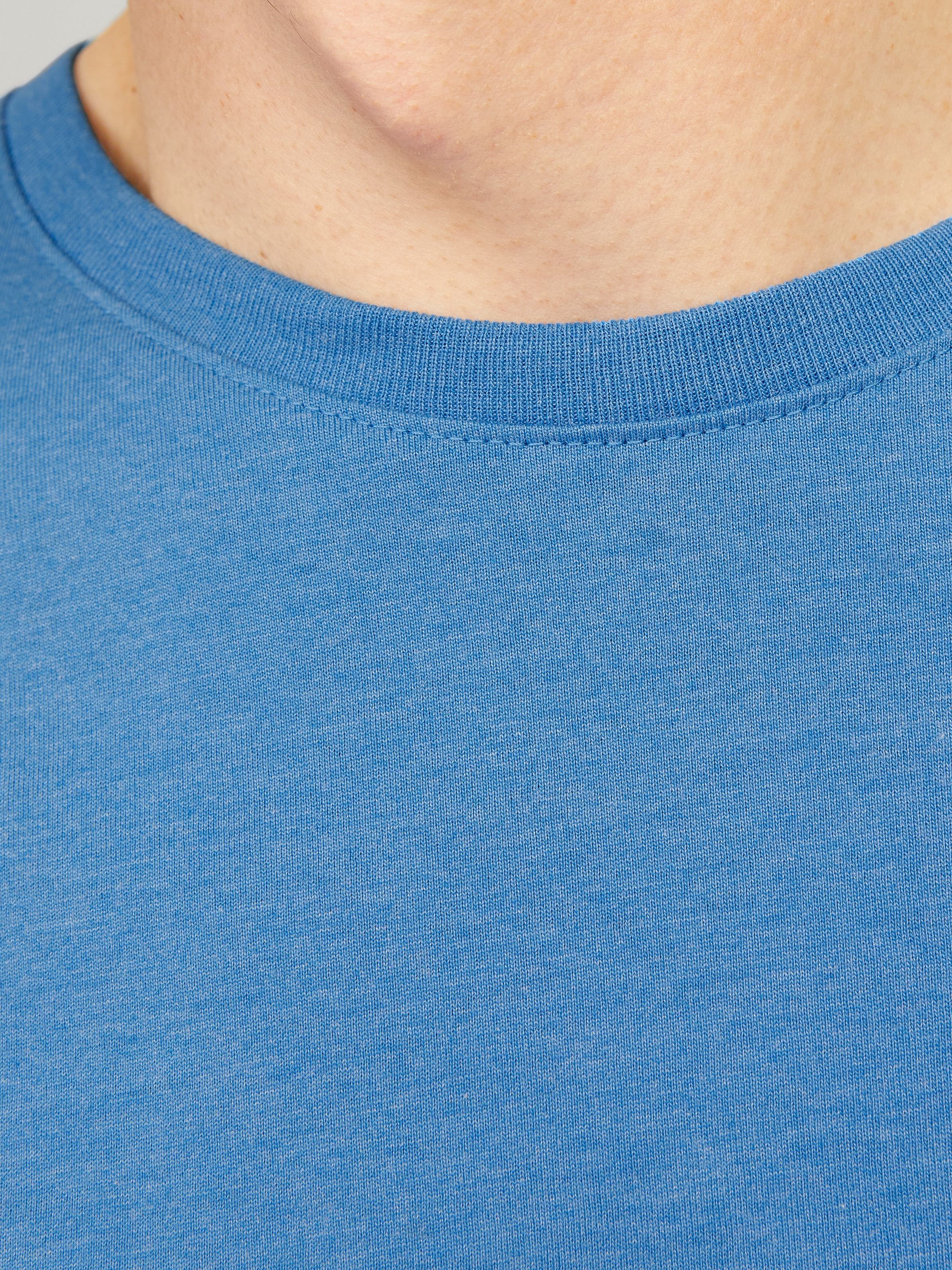 Jack & Jones Rundhalsshirt »JJEORGANIC MELANGE TEE SS O-NECK NOOS«, in Melange Optik