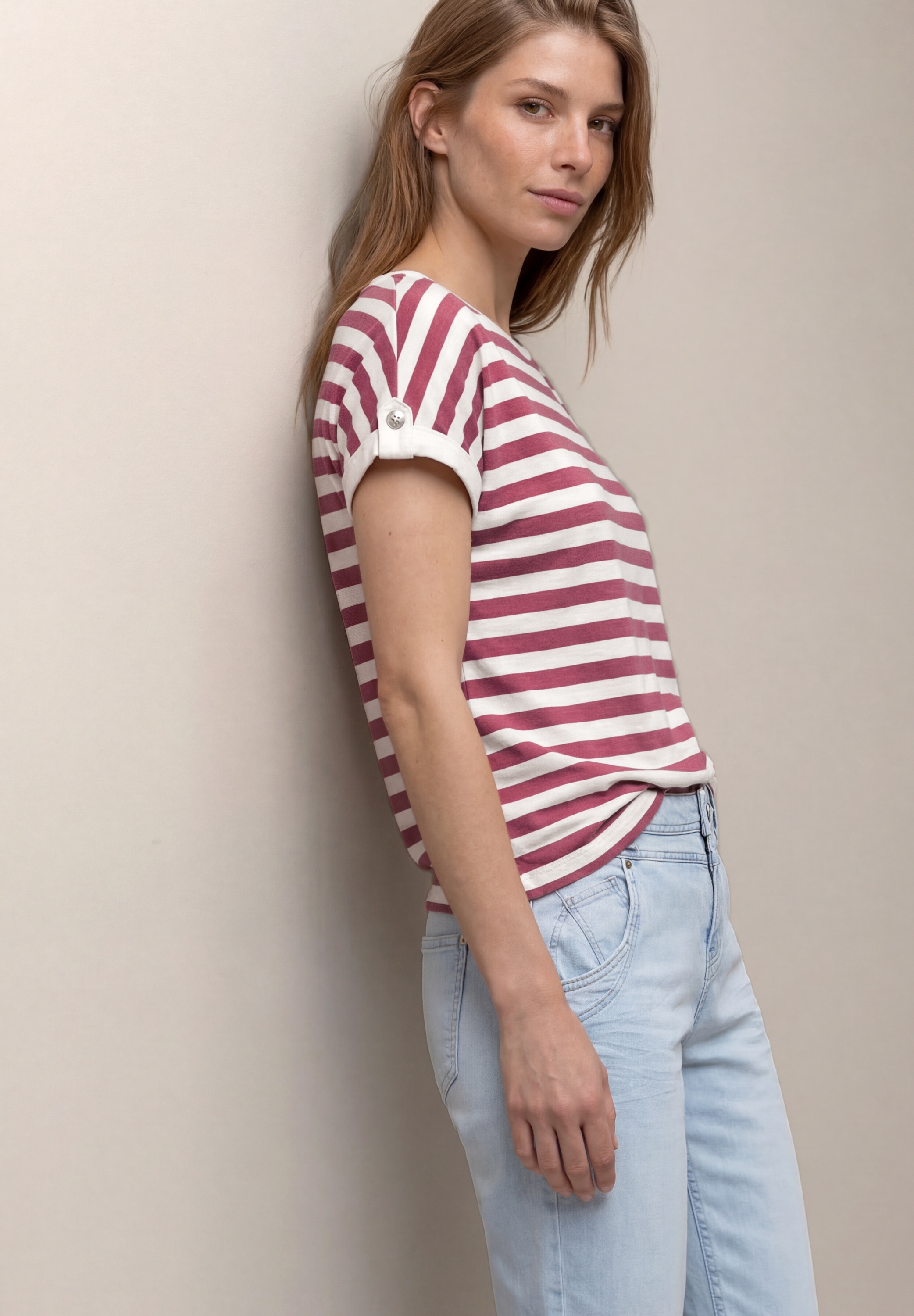 STREET ONE Shirttop Sommershirt im Streifen-Design