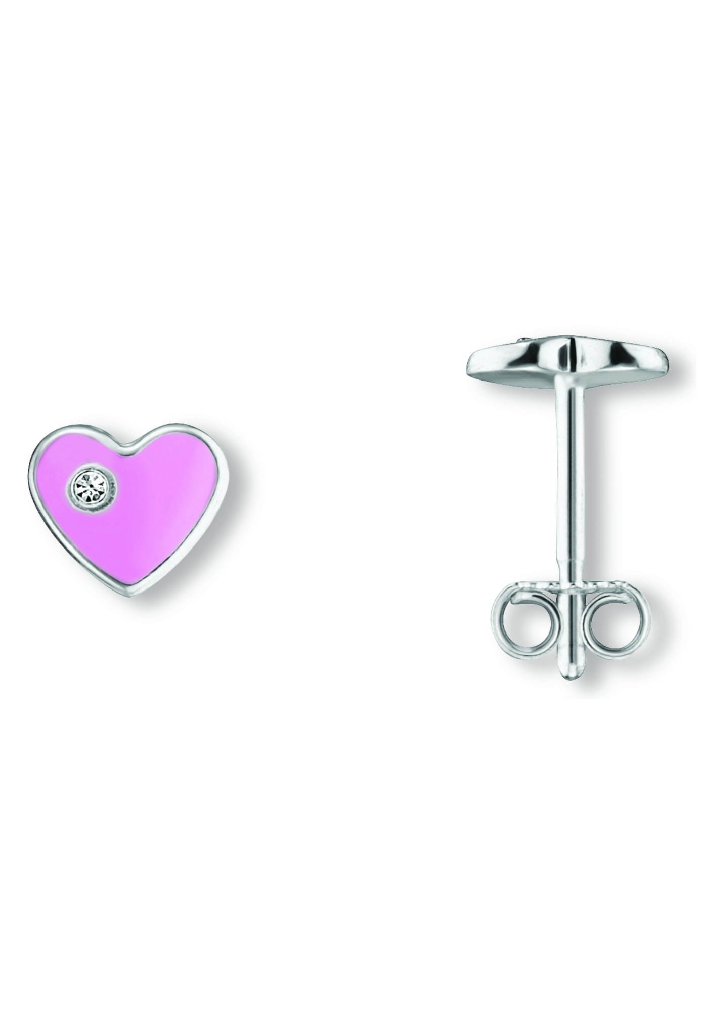 ONE ELEMENT Paar Ohrstecker »Zirkonia Herz Ohrringe   Ohrstecker aus 925 Silber«