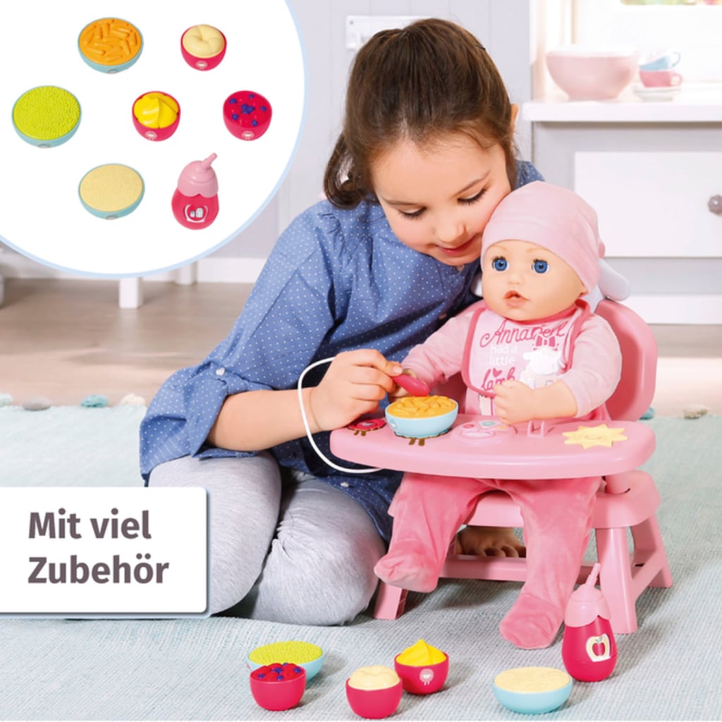 Baby Annabell Puppenhochstuhl »Lunch Time Tisch«, mit Licht- und Soundeffekten