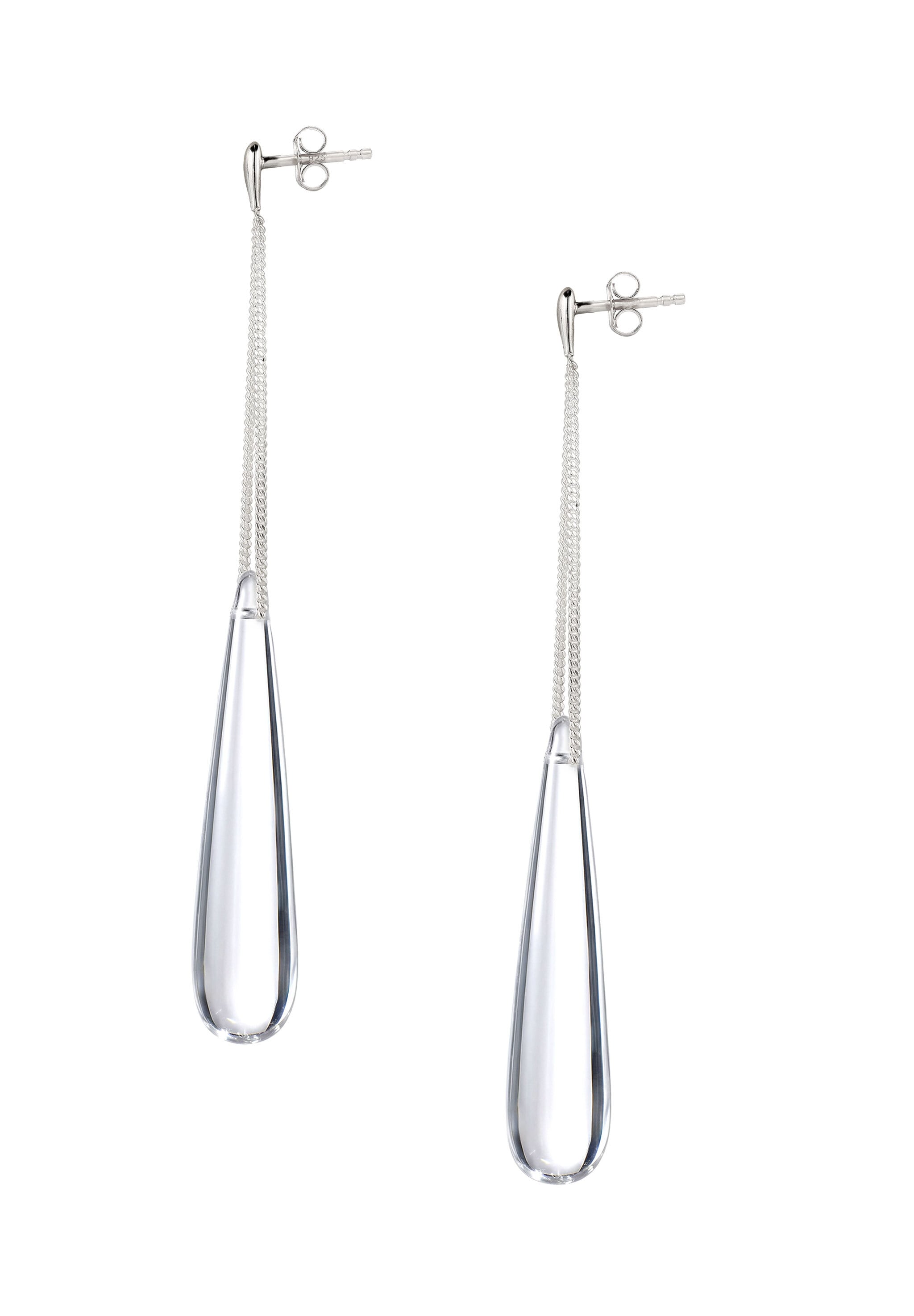 Elli Paar Ohrstecker »Ohrringe Resin Tropfen Transparent 925 Sterling Silber«