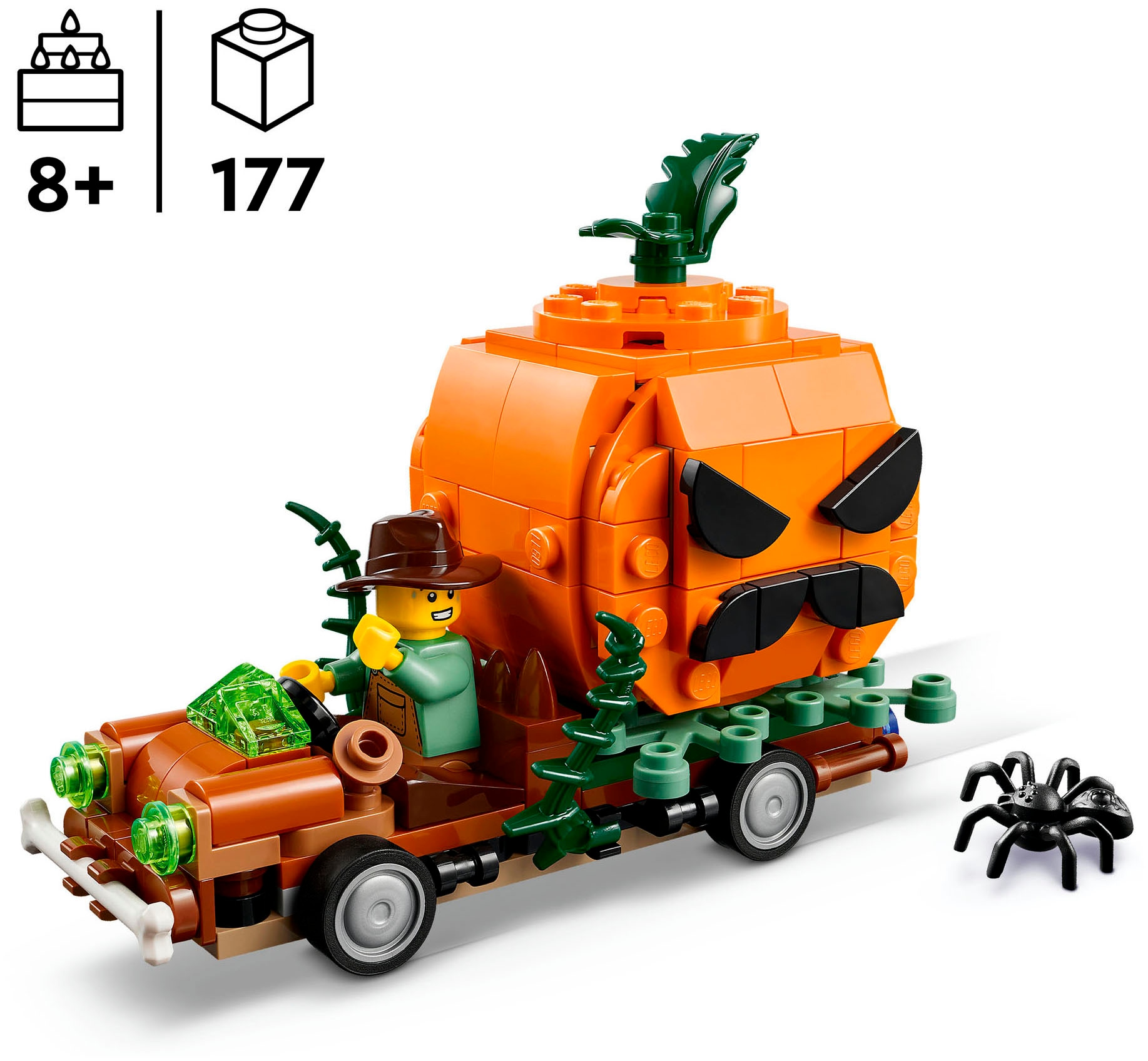 LEGO® Konstruktionsspielsteine »Pickup mit Halloweenkürbis (40822), LEGO LEGO Iconic« Made in Europe
