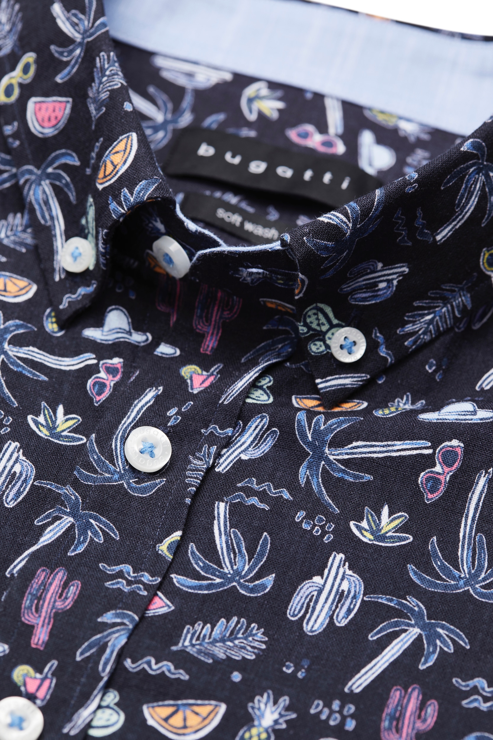bugatti Kurzarmhemd, mit sommerlichen Prints