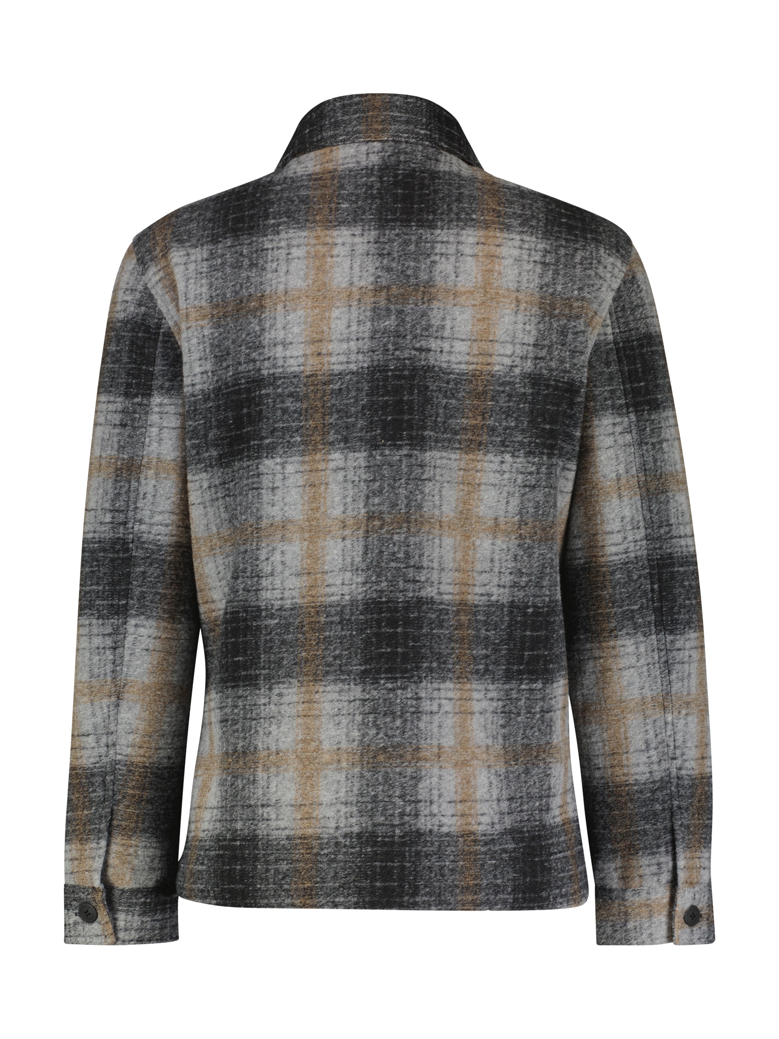 LERROS Blusenjacke ohne Kapuze Overshirt kariert, mit Reißverschluss