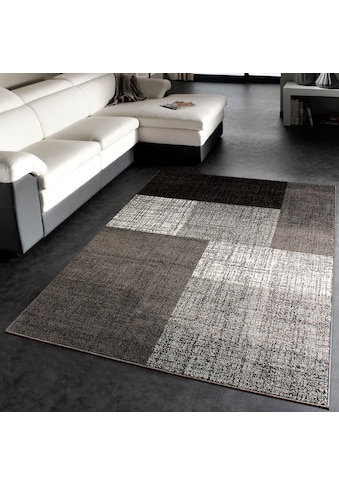 Teppich »Mondial 105«, rechteckig, Kurzflor, modernes Karo Muster, ideal im Wohnzimmer...