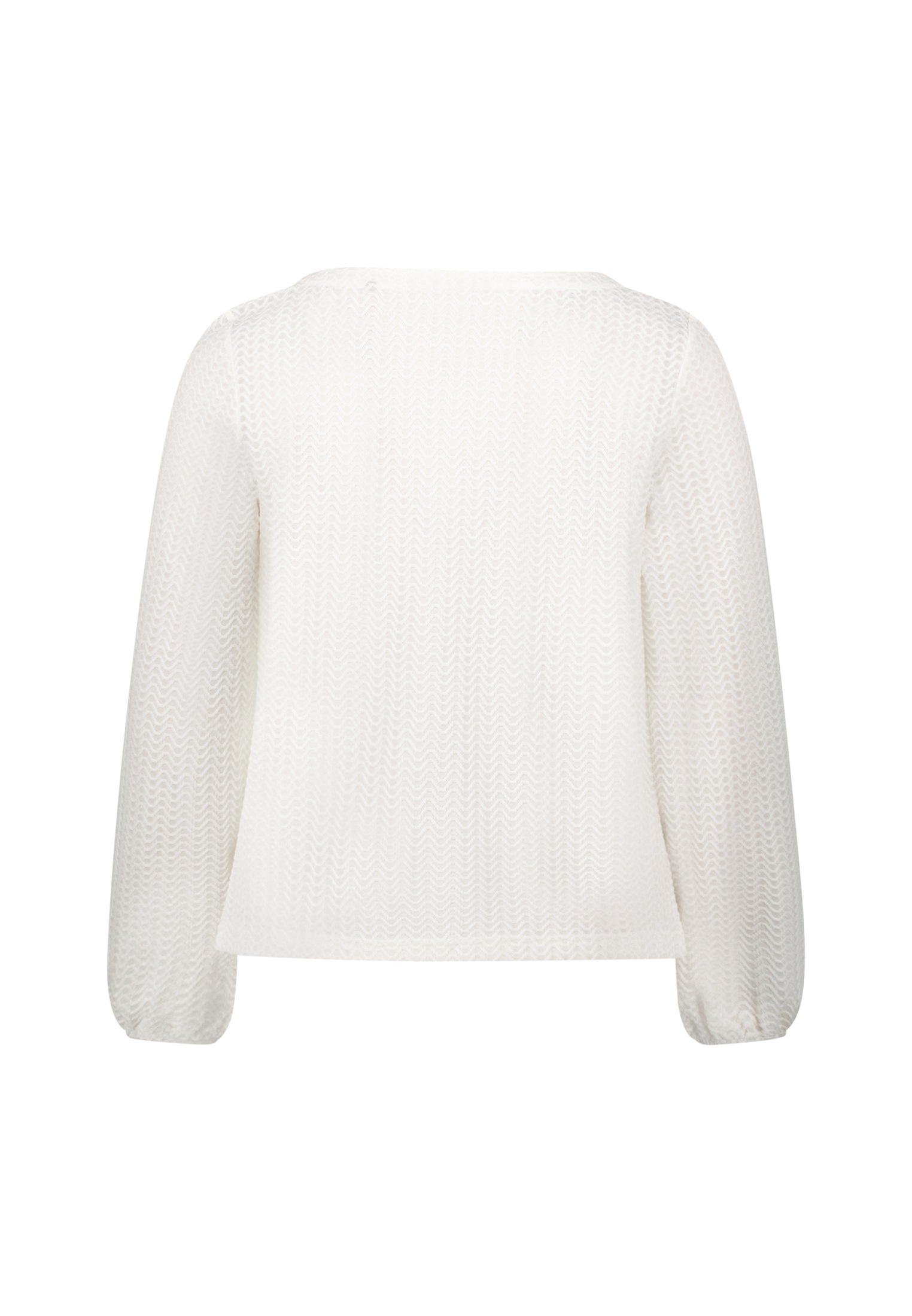 Zero Langarmshirt »Strukturshirt mit Rundausschnitt«
