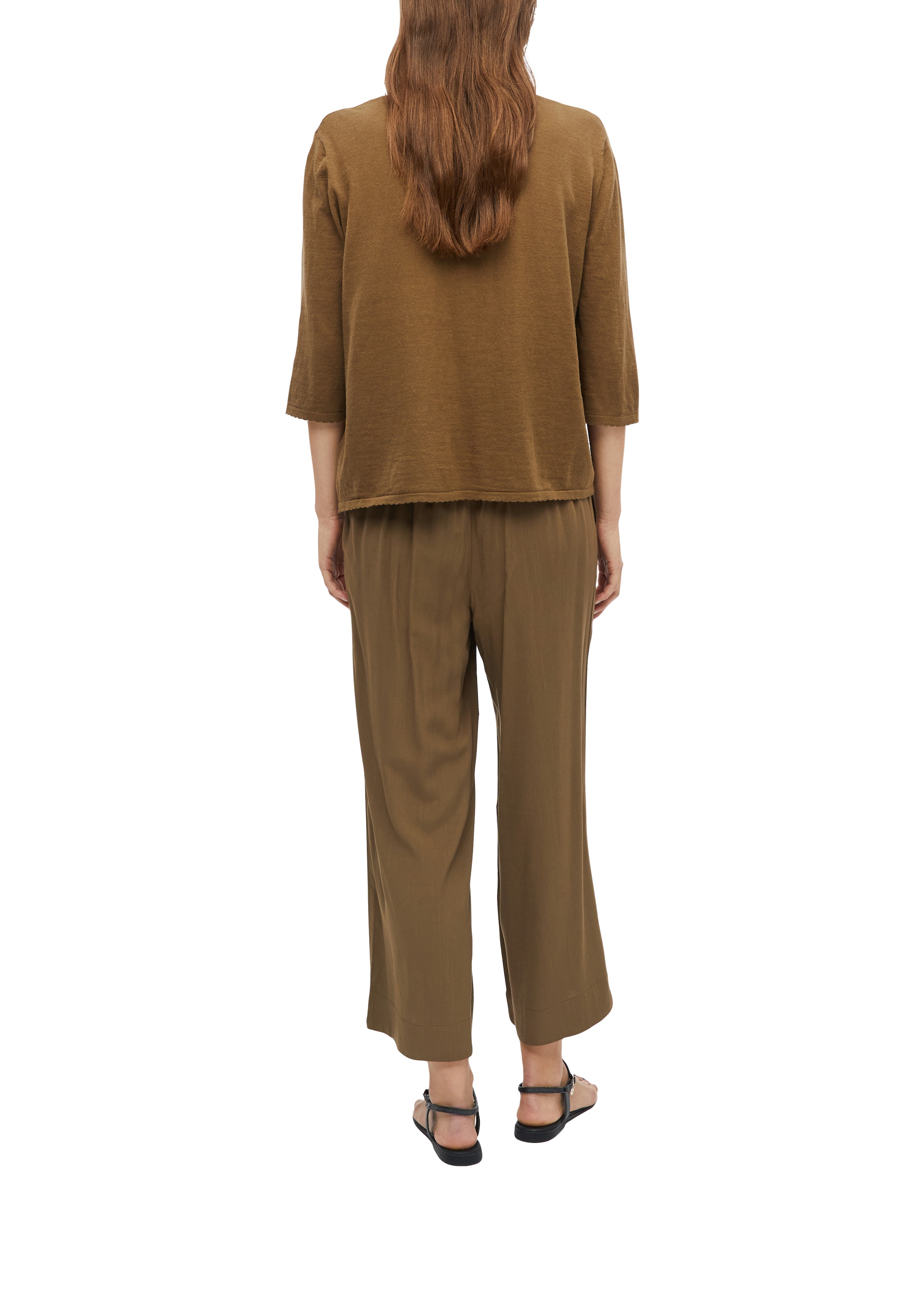 s.Oliver Cardigan 3/4-Arm Sommer-Strickjacke ohne Verschluss