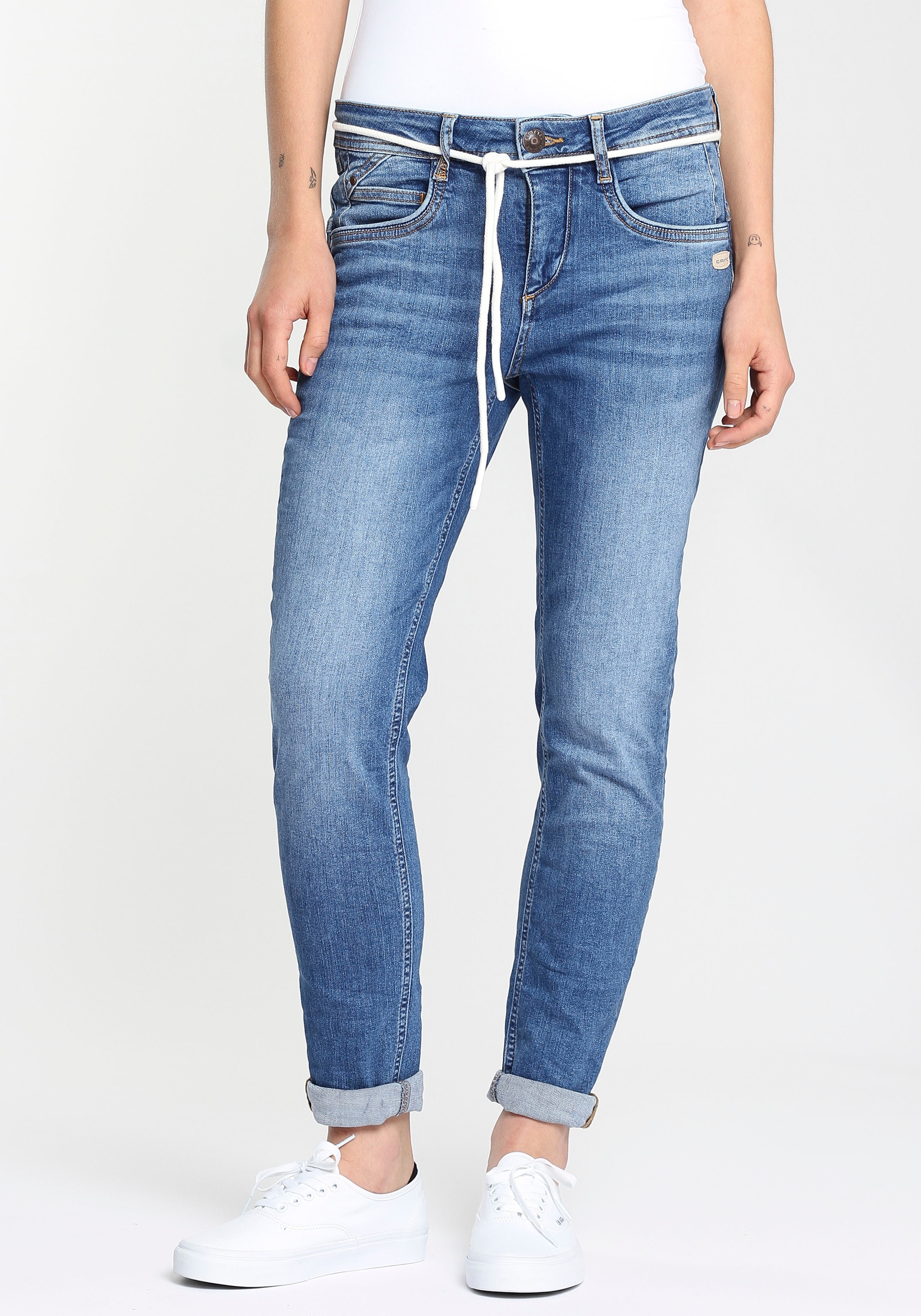 GANG Slim-fit-Jeans »AMINA«, mit Bindeband in der Taille