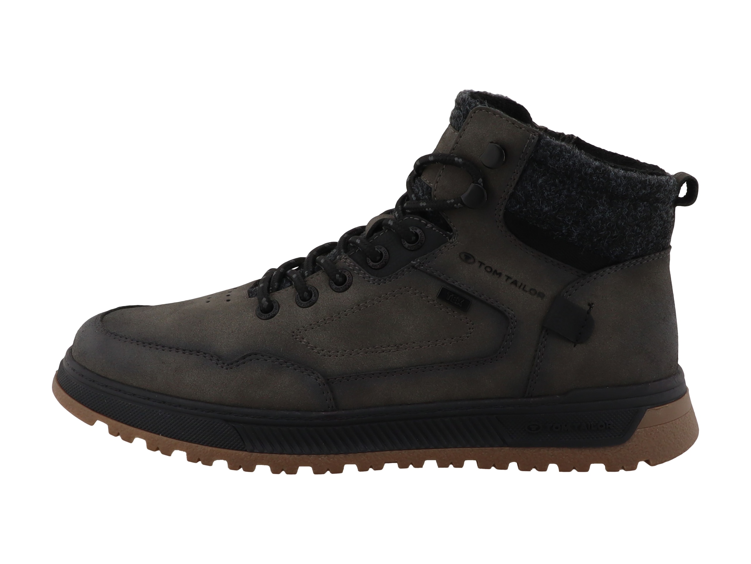 TOM TAILOR Schnürboots  Herbstboots mit Ziernähten und Logoschriftzug