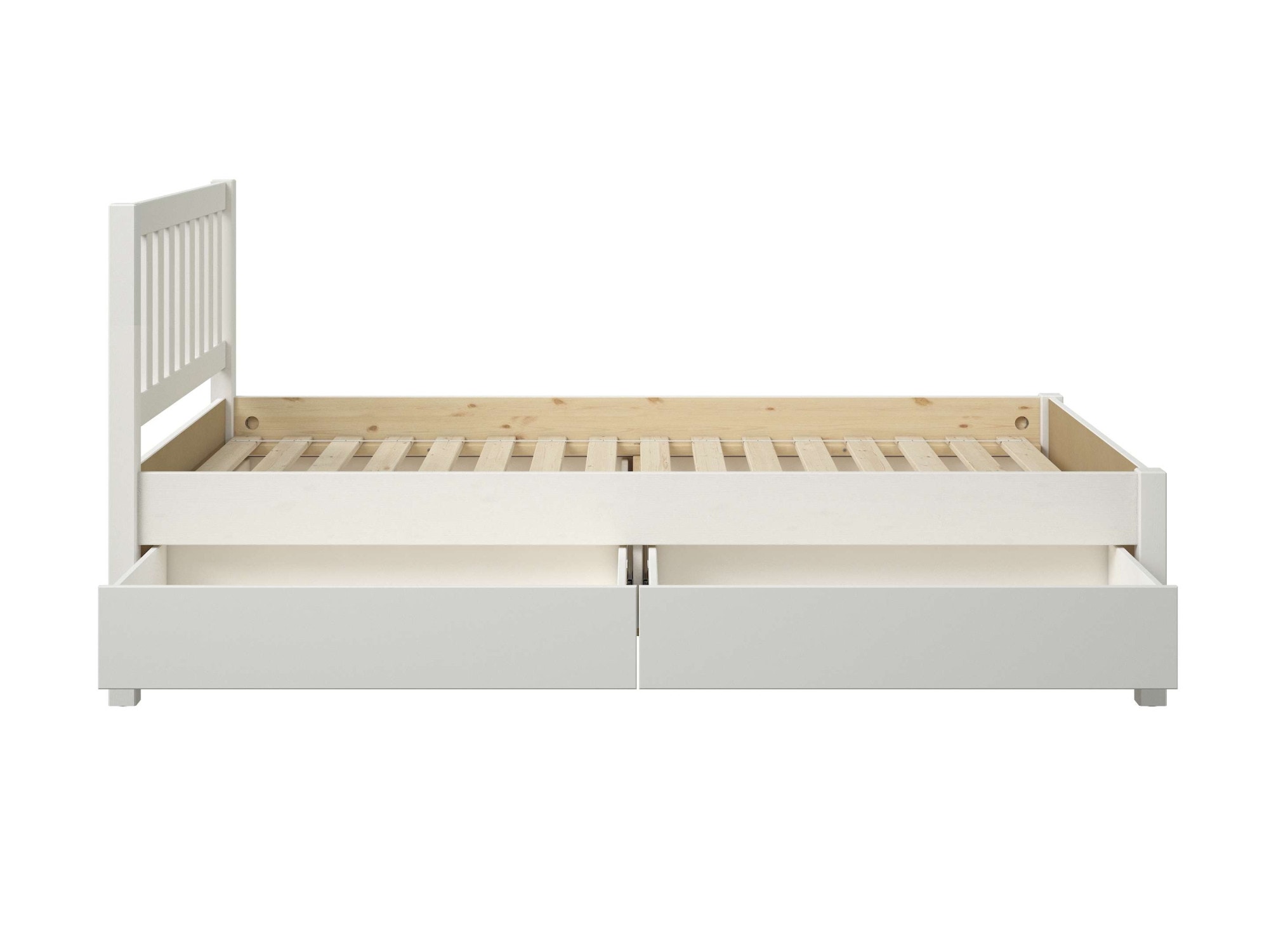 OTTO home Stauraumbett »Synnra, Stauraumbett, 4 Schubladen, Made in EU, Landhausstil« FSC® zertifiziert, Kassettenfront, Stauraumlösung und Komfort
