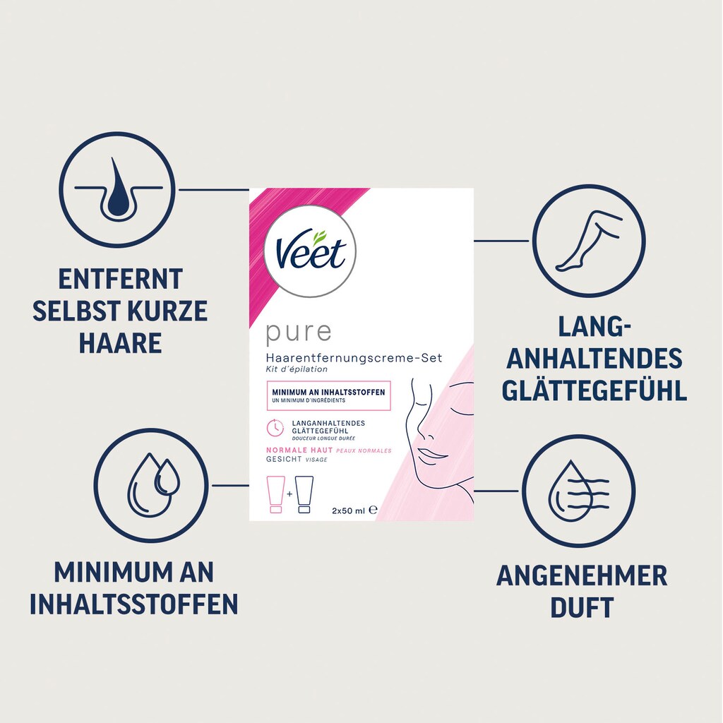 Veet Enthaarungscreme »Essential Inspirations Gesicht Set«