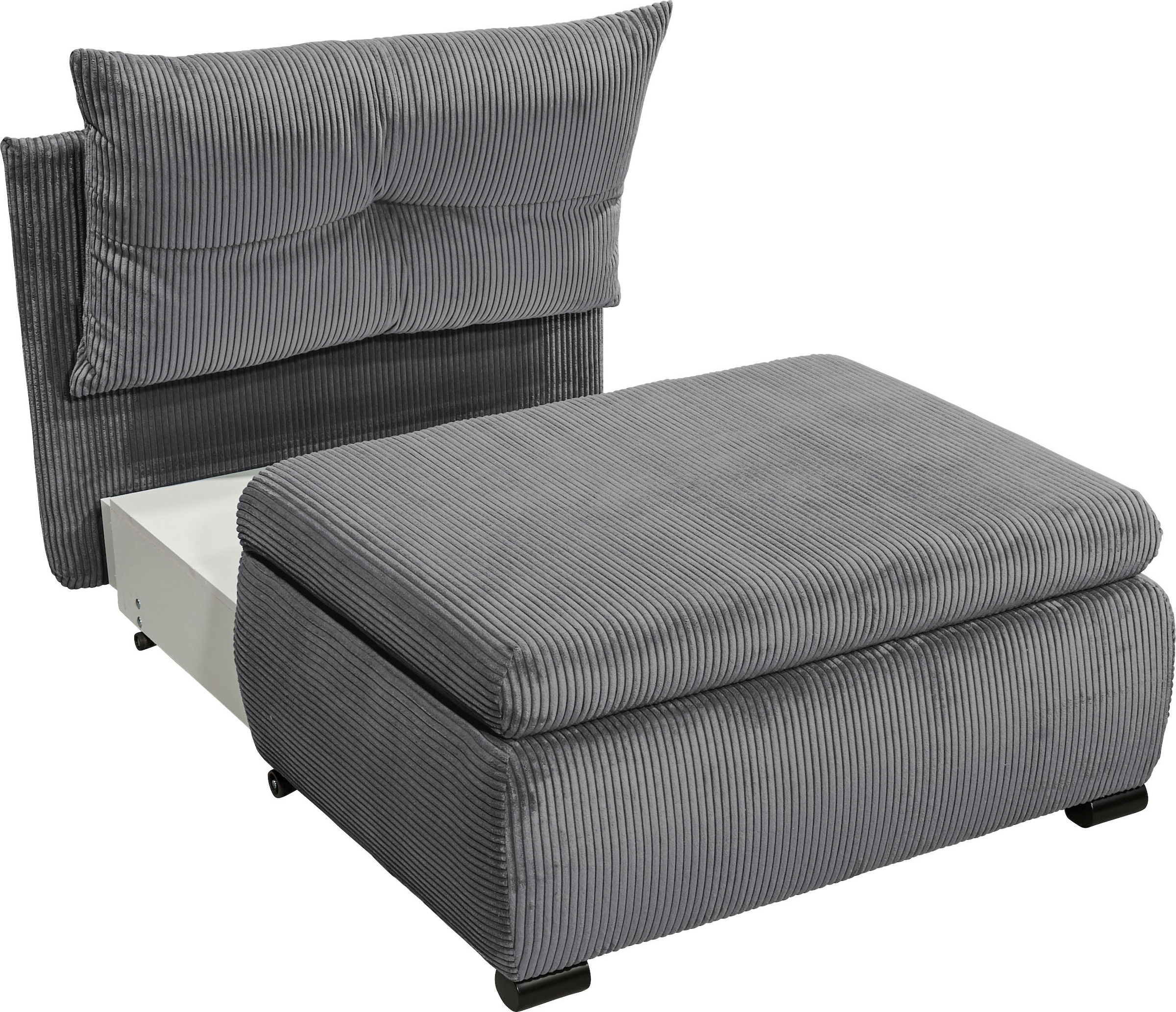 ED EXCITING DESIGN Schlafsofa »Charlie«, Schlafsessel mit Bettkasten & 1 Rückenkissen