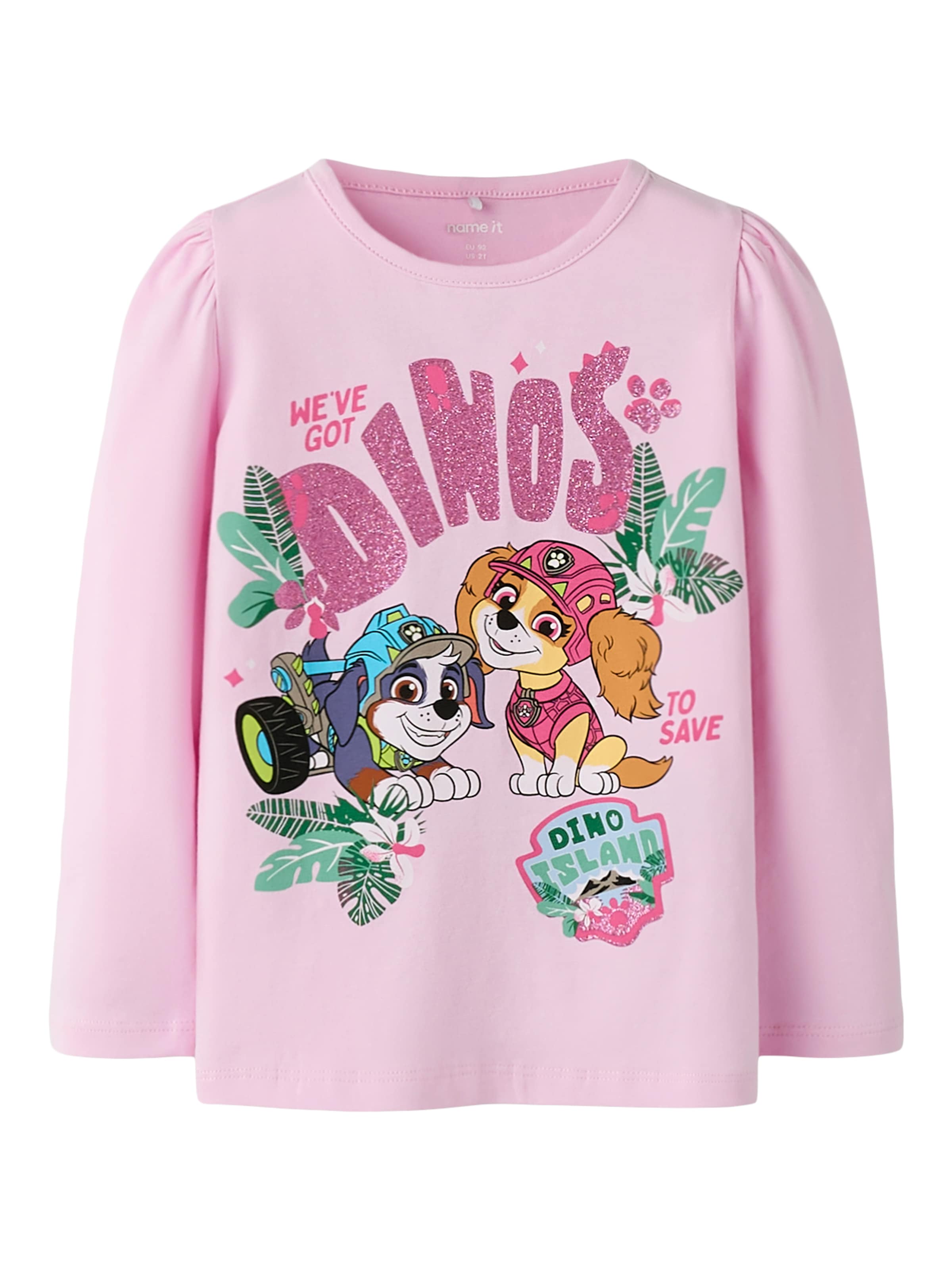Name It T-Shirt »NMFJETTE PAW LS TOP BOX NOOS CPLGM« Baumwollmischung, regular fit