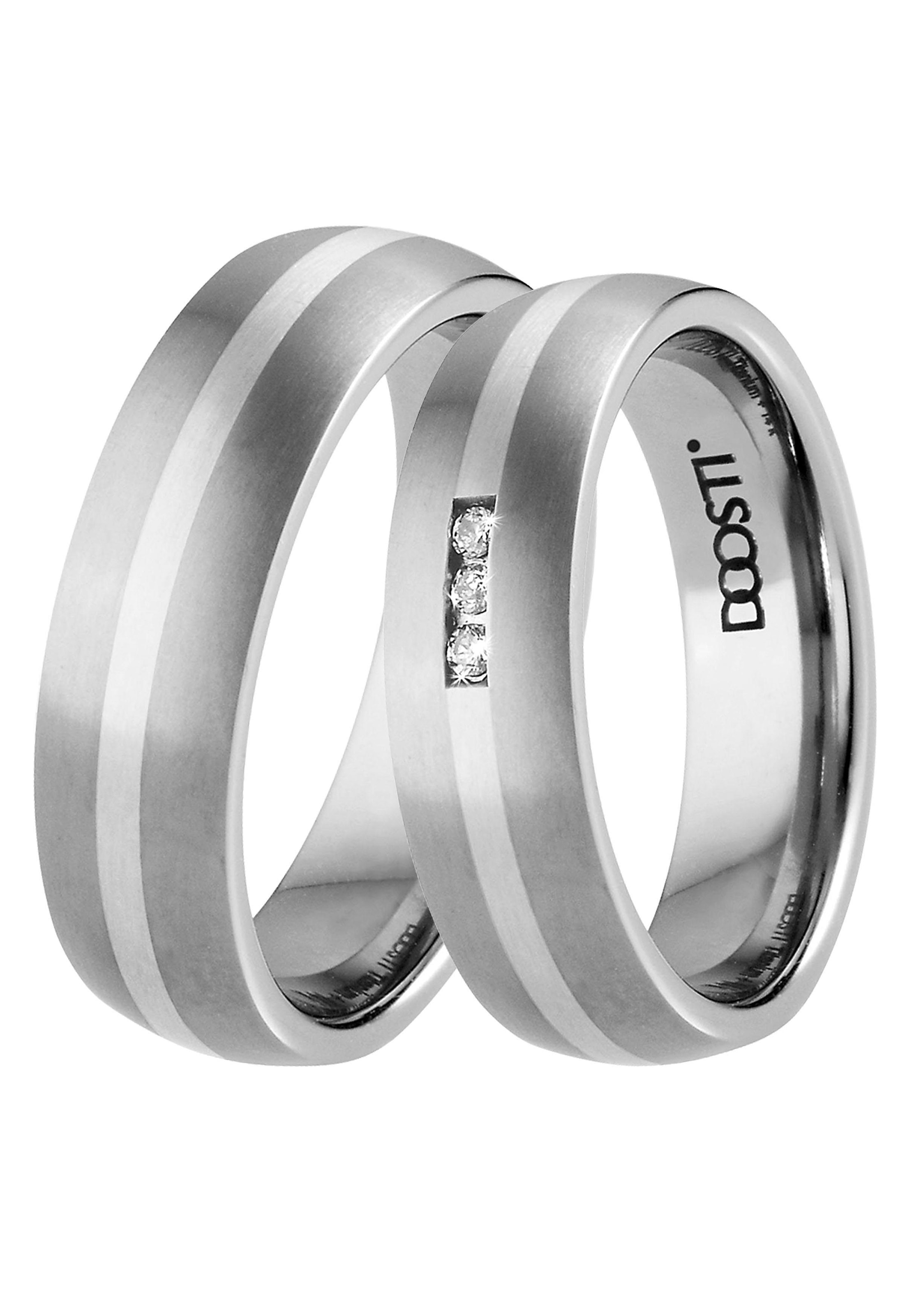 DOOSTI Trauring »Schmuck Geschenk Silber 925 Trauring Ehering Partnerring LIEBE«, Made in Germany - wahlweise mit oder ohne Zirkonia