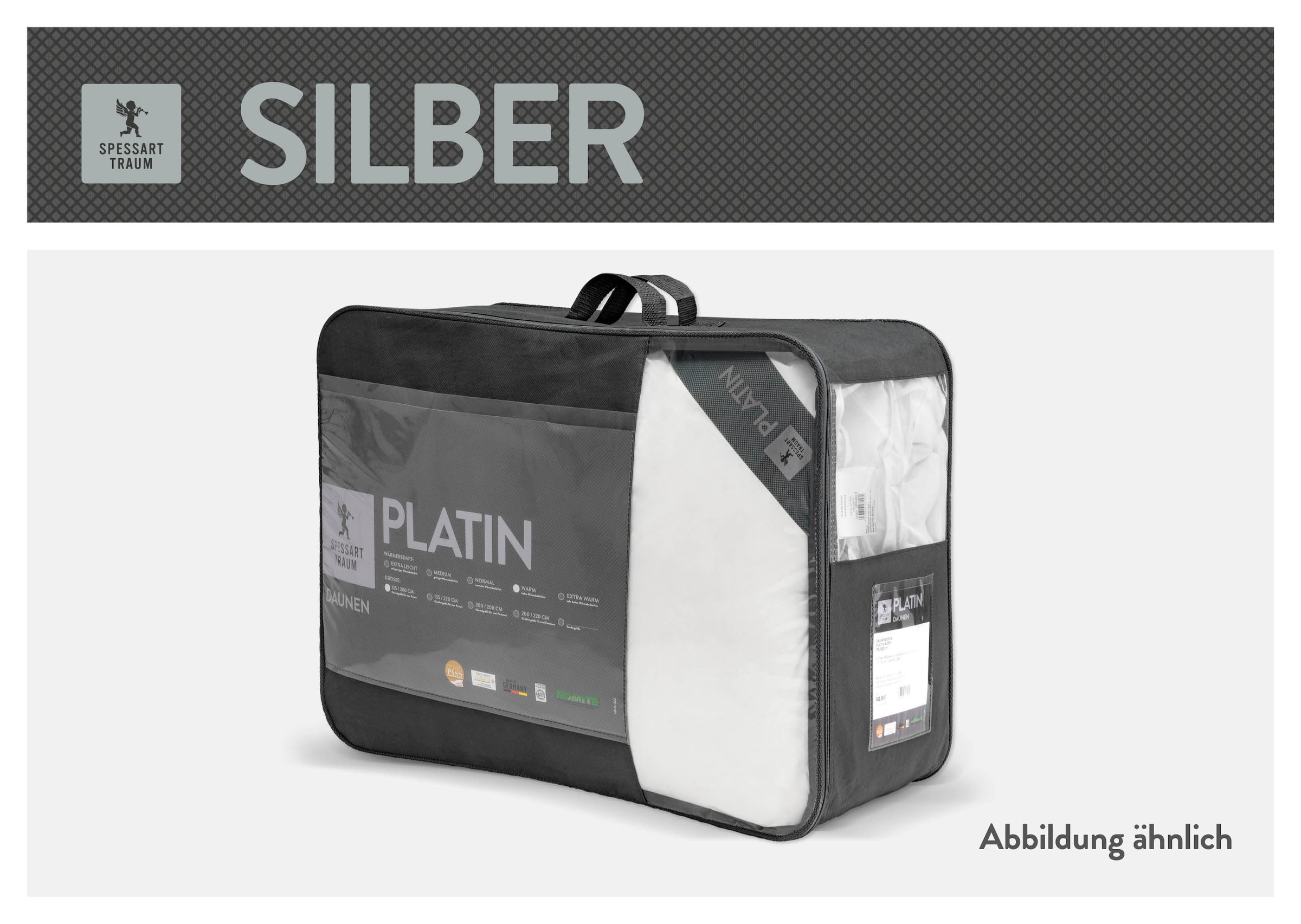 SPESSARTTRAUM Daunenbettdecke »Silber« extraleicht Füllung 100Daunen 1 Stk. tlg. hergestellt in Deutschland, allergikerfreundlich