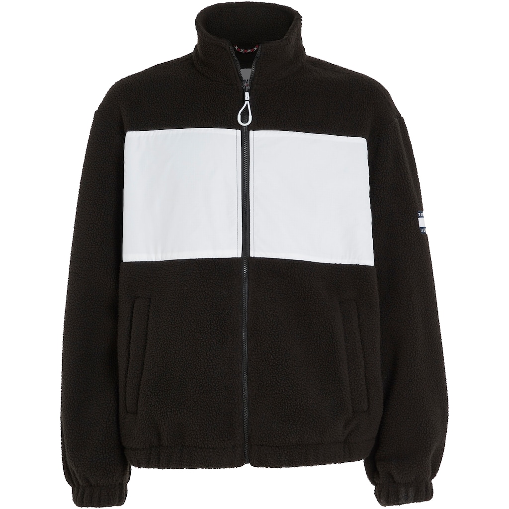 Tommy Jeans Fleecejacke »TJM RLX FABRIC MIX FLEECE JACKET«, mit hohem Stehkragen