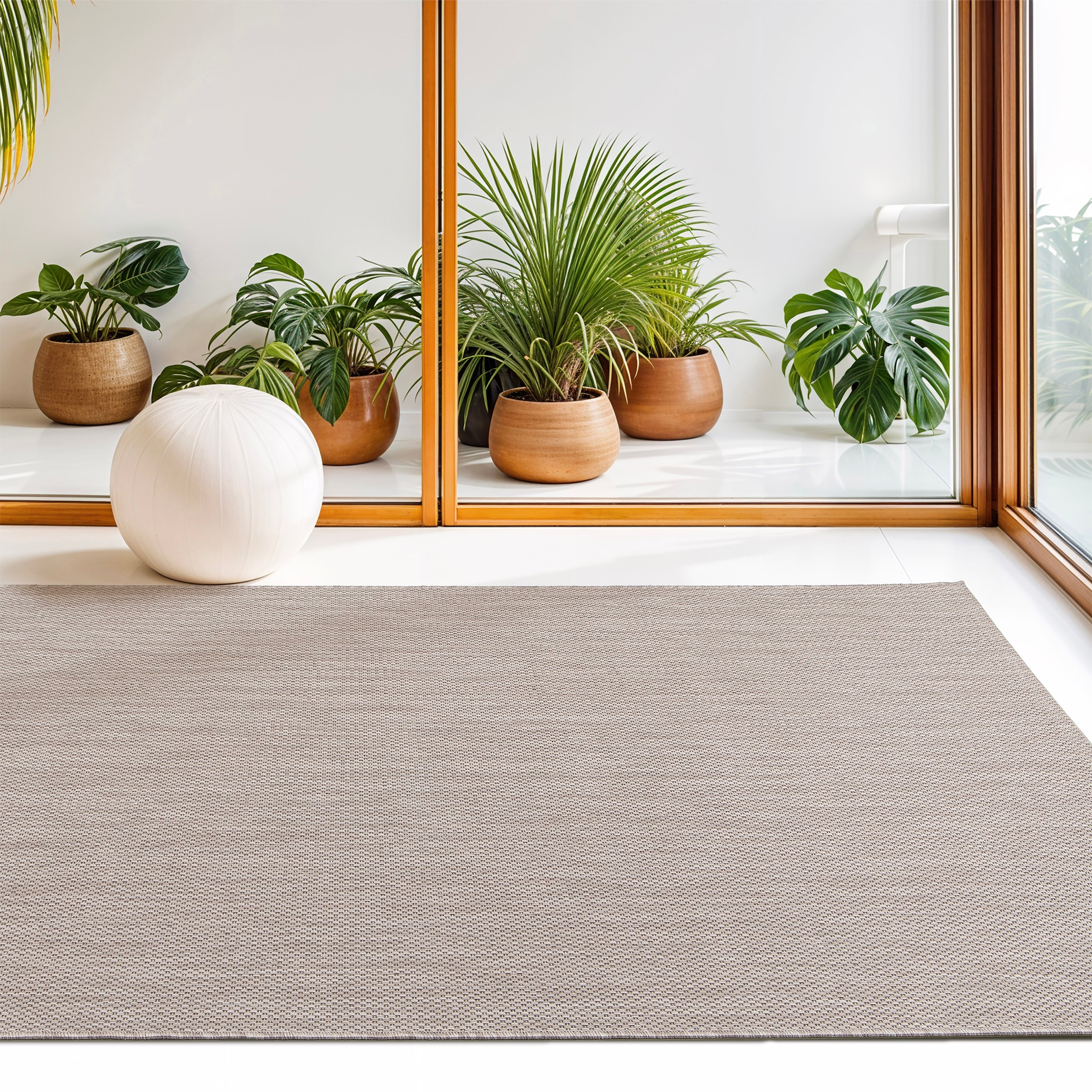 my home Teppich »Florida, Made in Belgium« rechteckig 7 mm Höhe Outdoor, Sisal-Optik, für Balkon & Terrasse, Wetterfest & UV-beständig