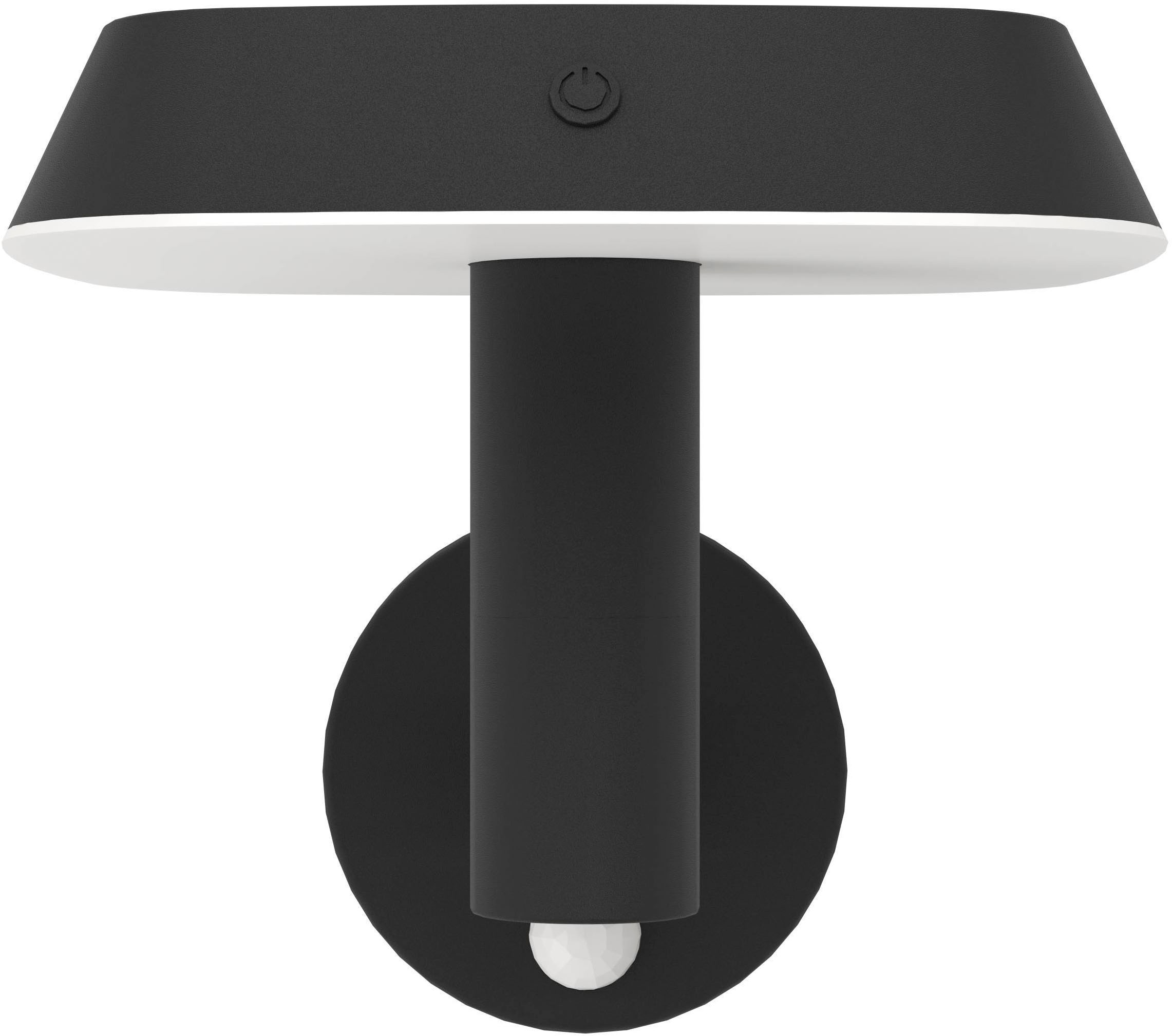 EGLO LED Solarleuchte »Dreoli Solarlampe, Wandlampe, Außenbeleuchtung, Kunststoff, IP44« LED-Modul 1 Stk. Warmweiß Solarleuchte - L17,5 x H21 x AL17,5 cm - schwarz - 8,5W inkl.