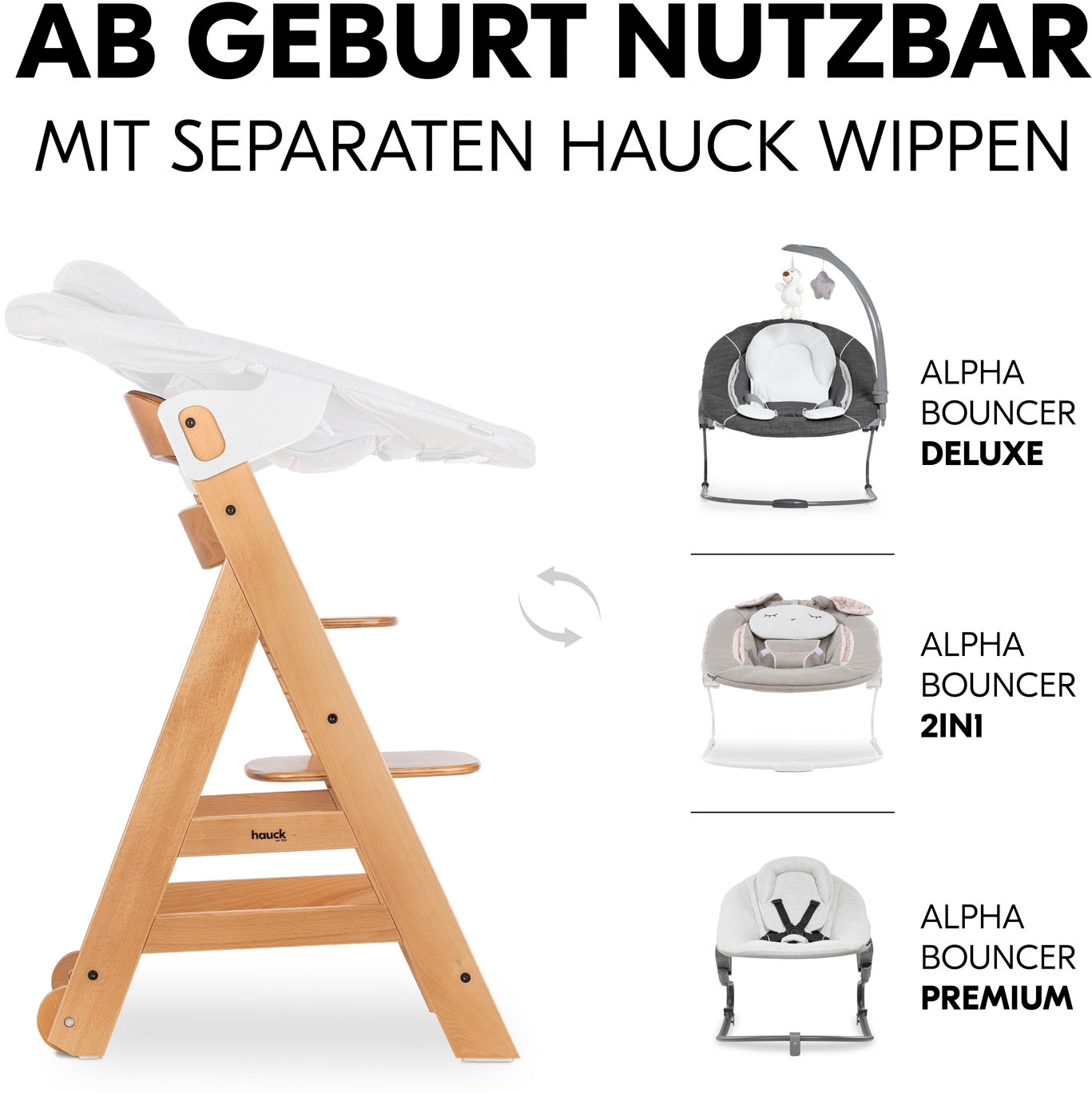 Hauck Hochstuhl »Beta+, Natural«, FSC® - schützt Wald - weltweit