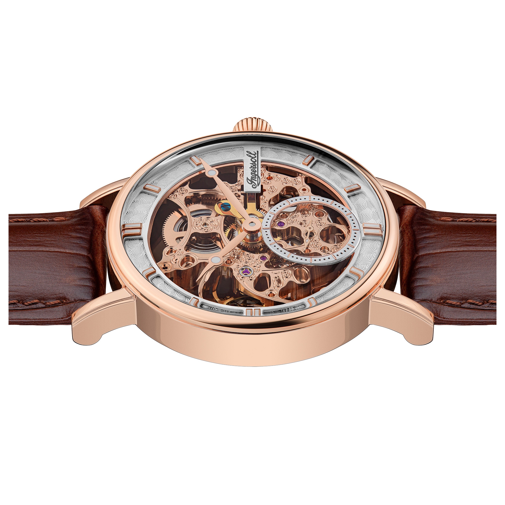 Ingersoll Automatikuhr »The Herald« Armbanduhr, Herrenuhr, Mechanische Uhr, Lederarmband, analog
