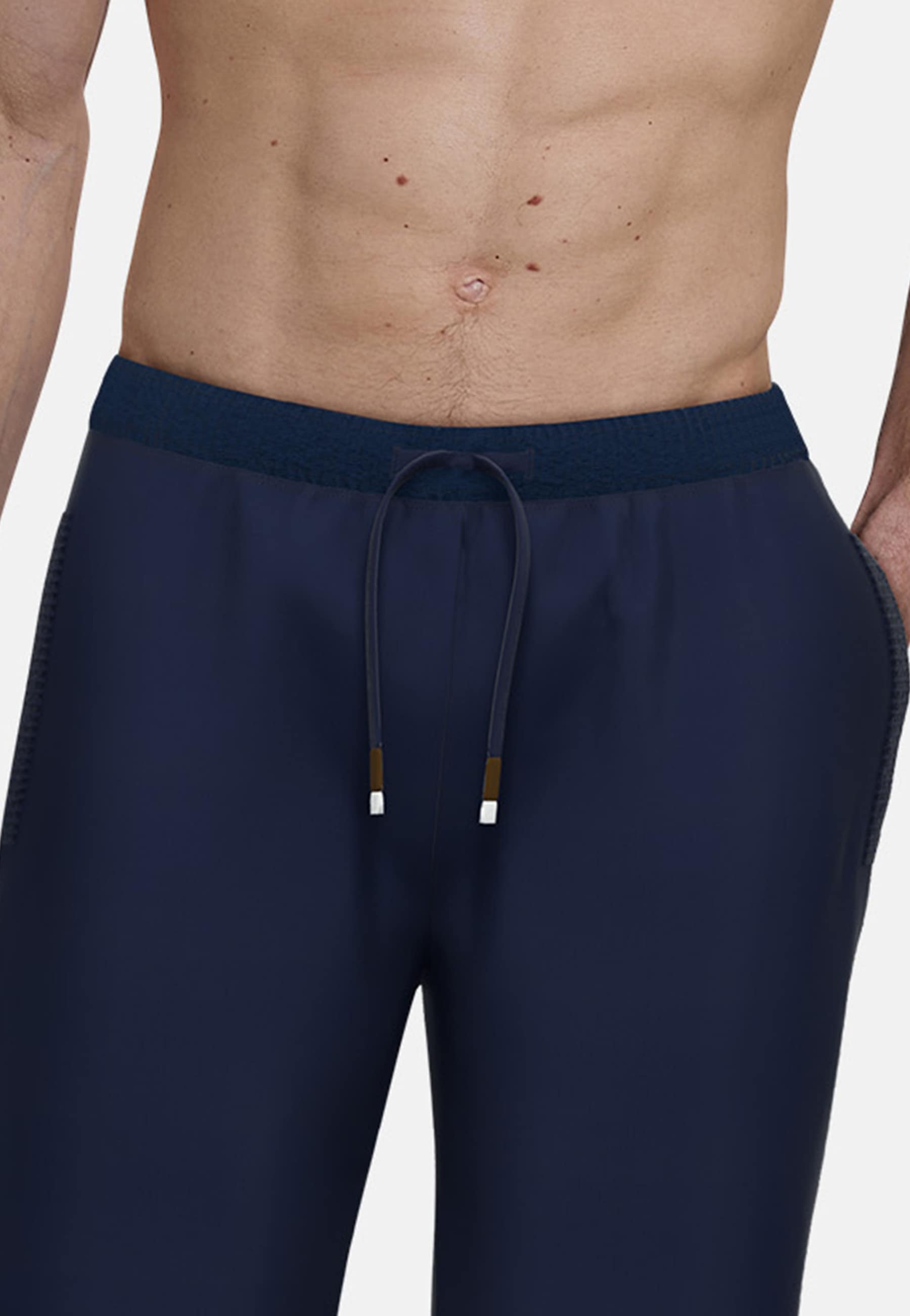 bugatti Pyjamahose »Bologna«, mit Seitentaschen, niedriger Bund, bequem, elastisch, Materialmix