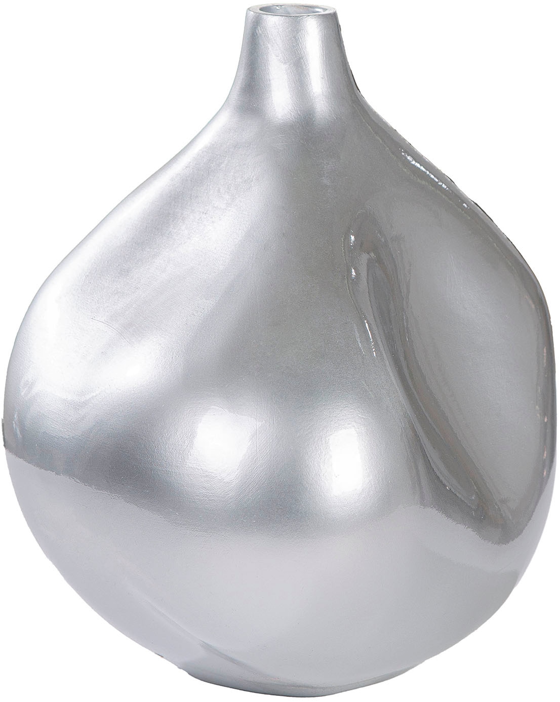 GILDE Tischvase »Vase organisch Jolie silberfarben H. 33,5 cm«