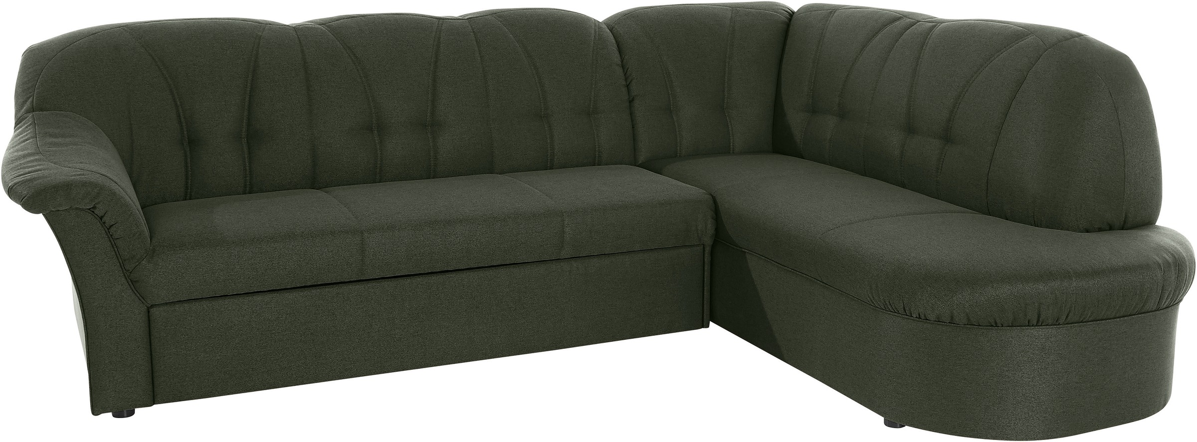 DOMO collection Ecksofa »Pegnitz, elegante Rückensteppung, zeitlose Formensprache, L-Form«, wahlweise mit Bettfunktion
