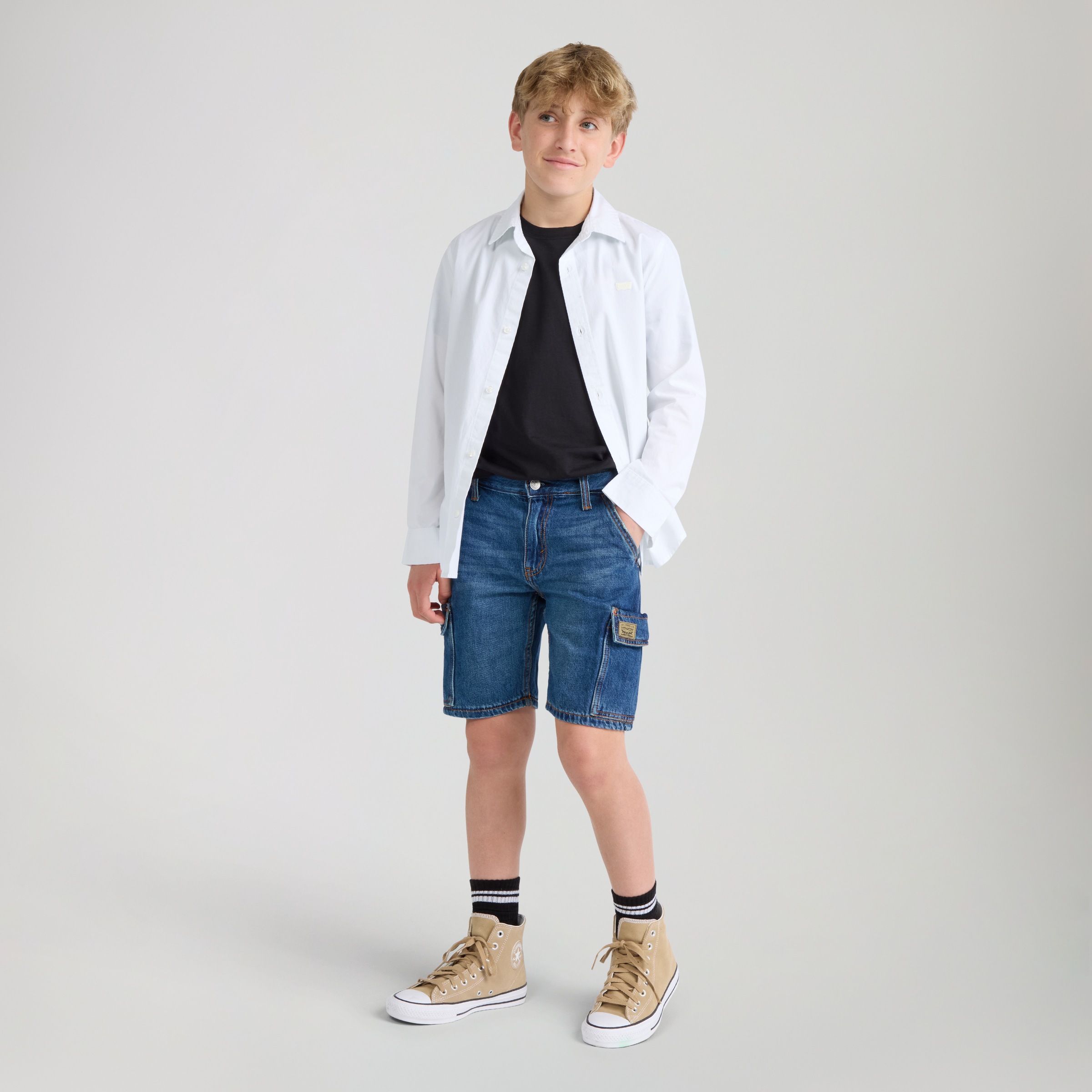 Levi's® Kids Cargoshorts »DENIM CARGO SHORTS«  mit Cargo Taschen