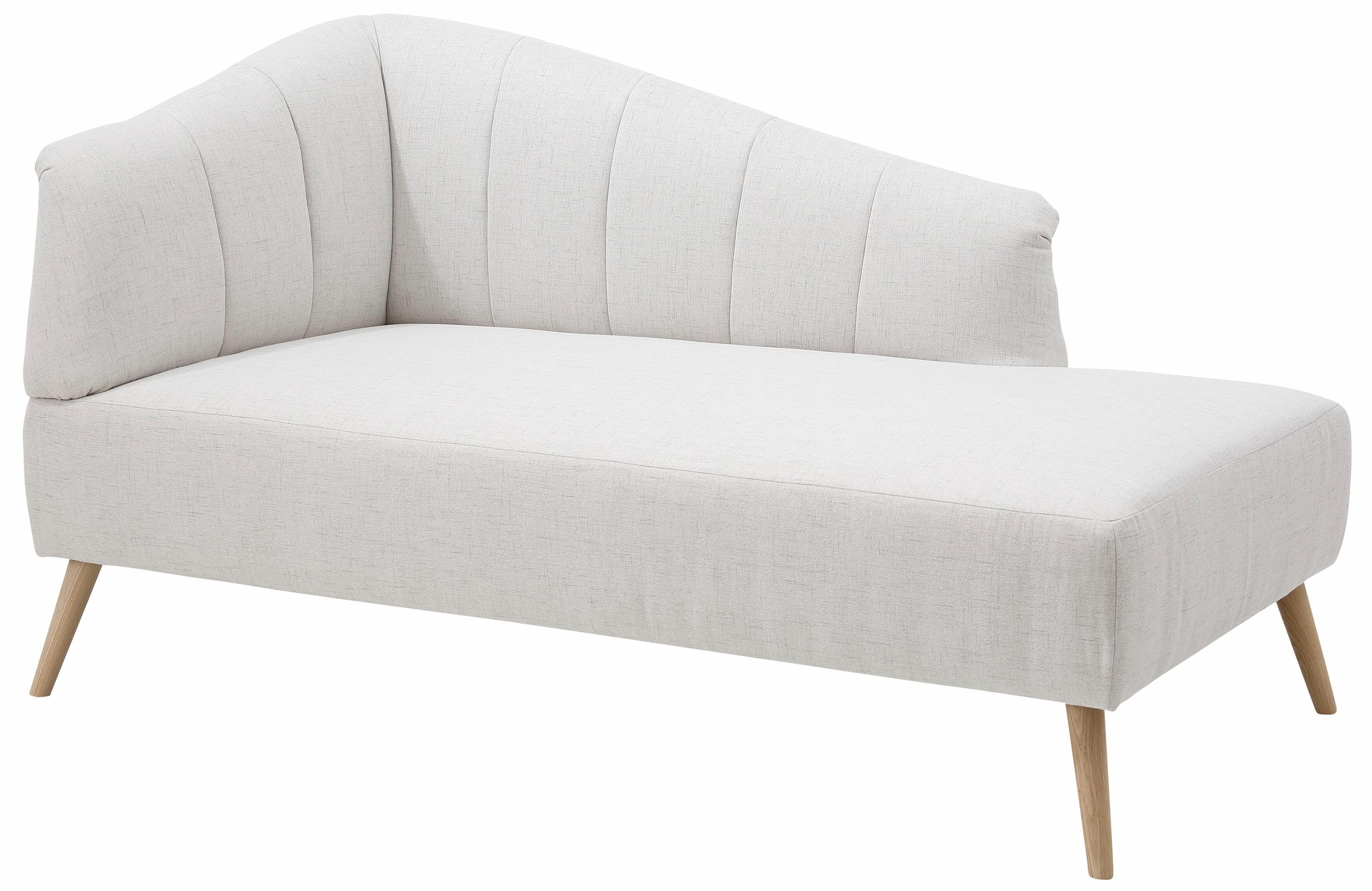 OTTO home Recamiere »Lucy, Chaiselonge mit Massivholzfüßen und Steppung,« Armlehne links und rechts bestellbar
