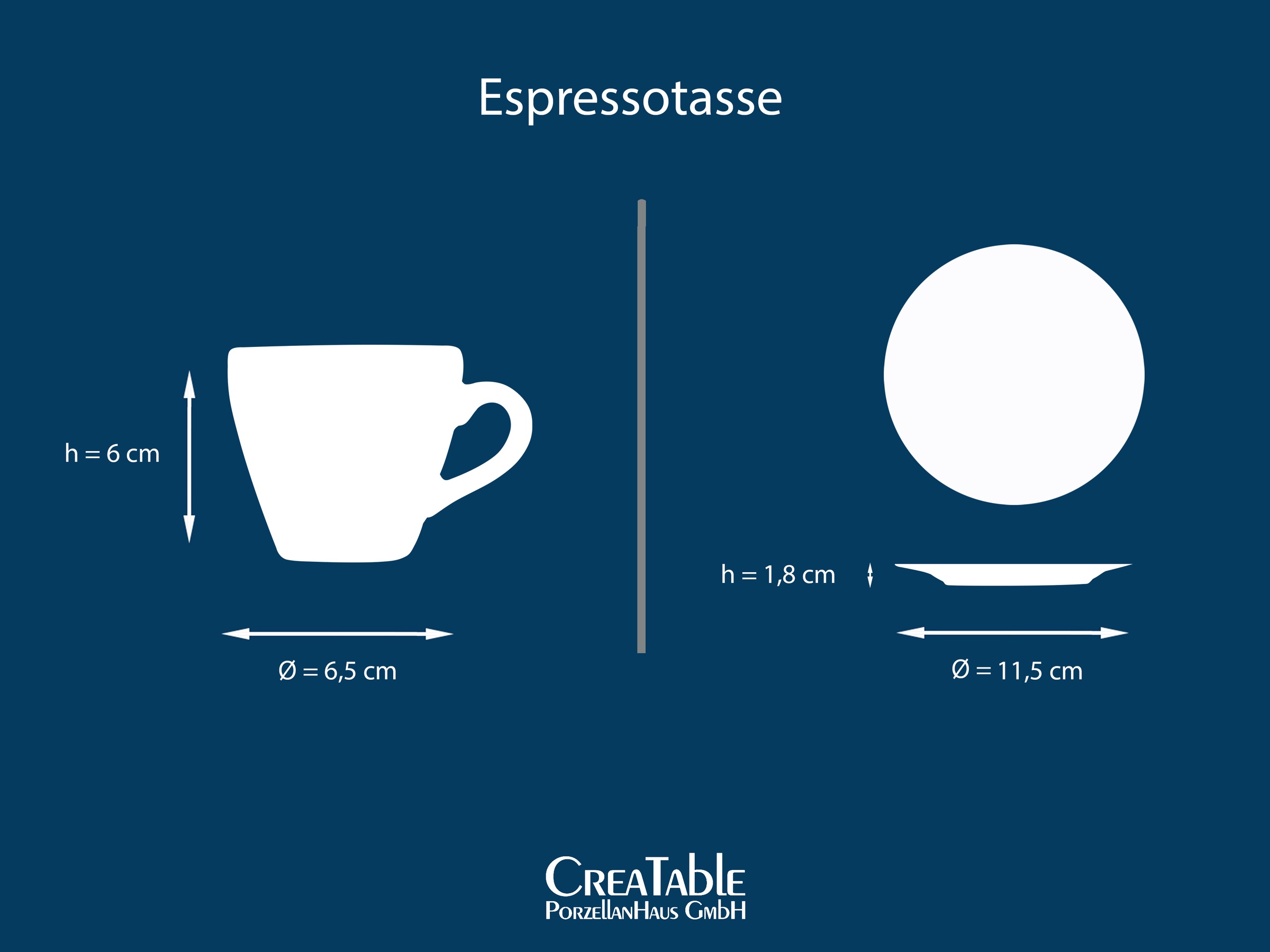 CreaTable Espressotasse »Golden Days Schwarz, Espressoset, 12-tlg.« Goldfarbene Spezialglasur