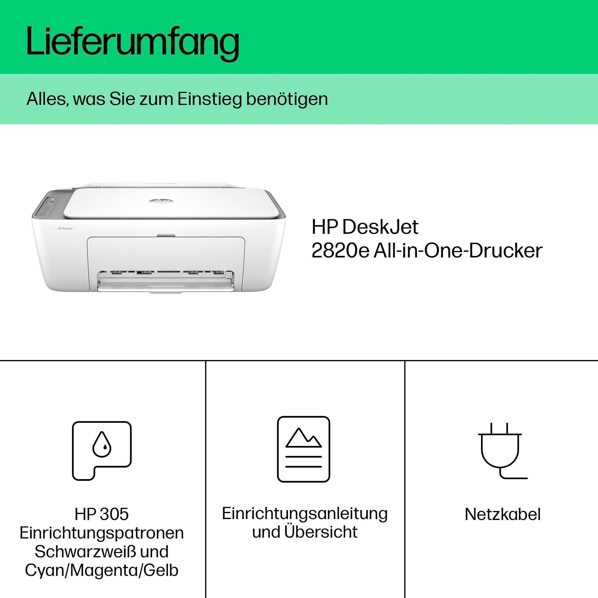 Instant HP HP bei Ink »DeskJet OTTO kompatibel 2820e«, Multifunktionsdrucker
