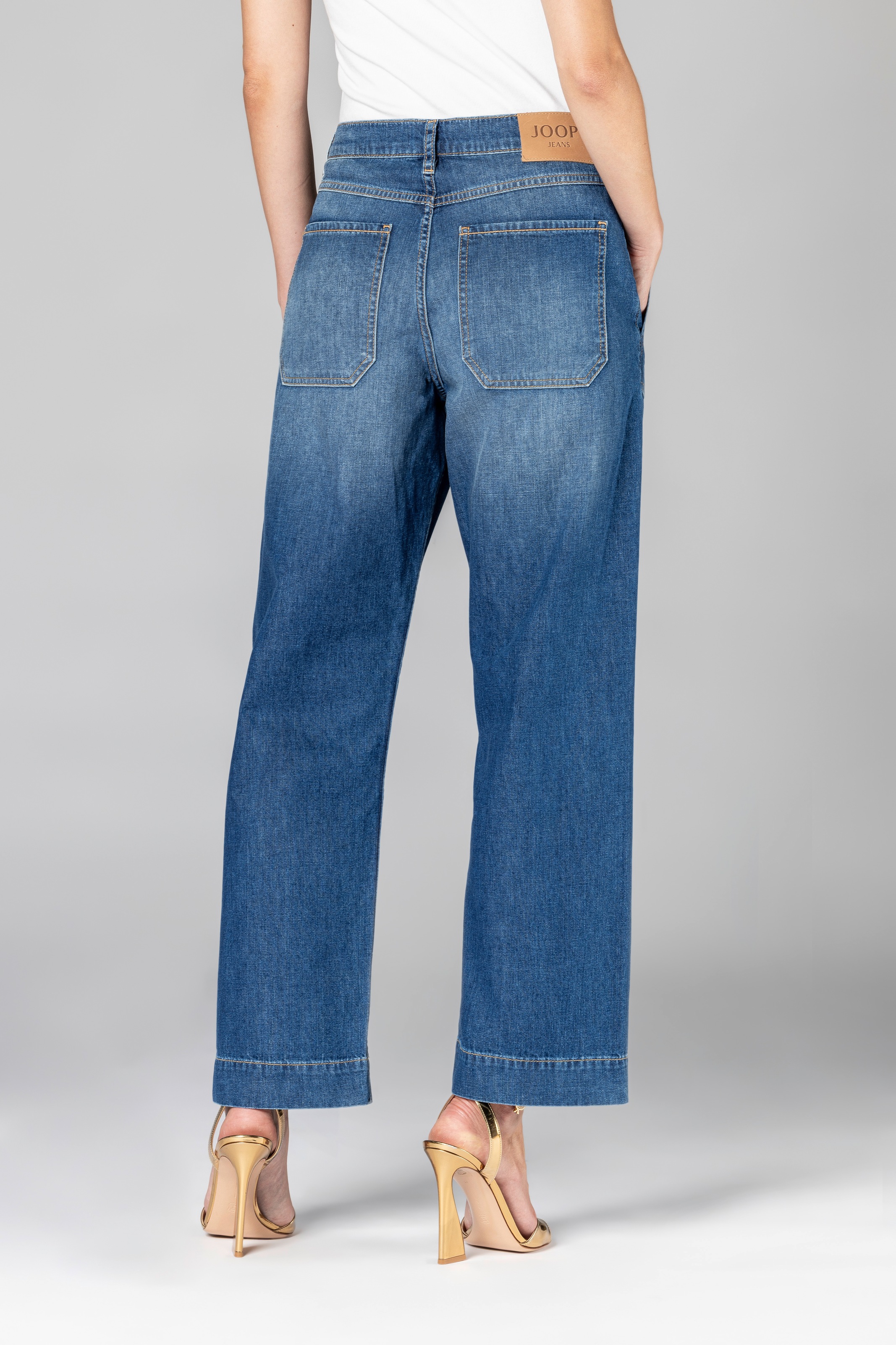 Joop Jeans Weite Jeans »Esra« mittlere Bundhöhe, weites Bein