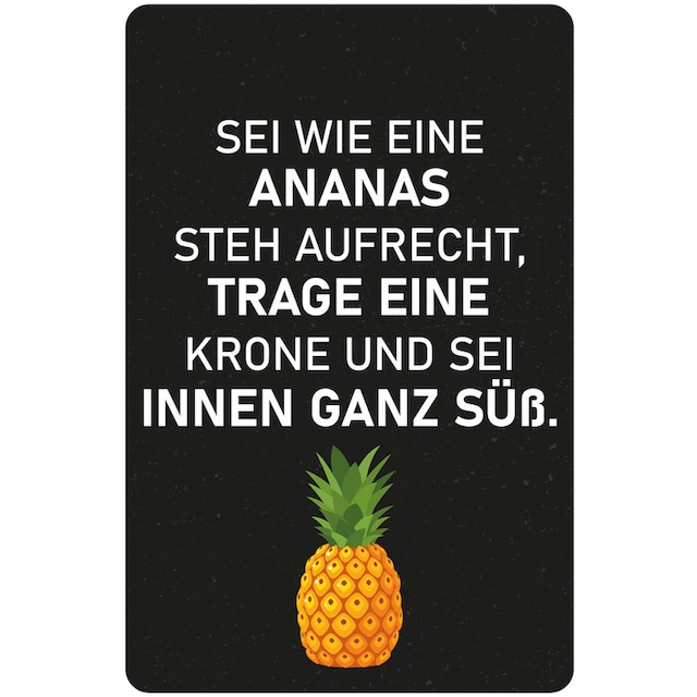 queence Metallbild »Ananas«, Sprüche, (1 St.) kaufen im OTTO Online Shop