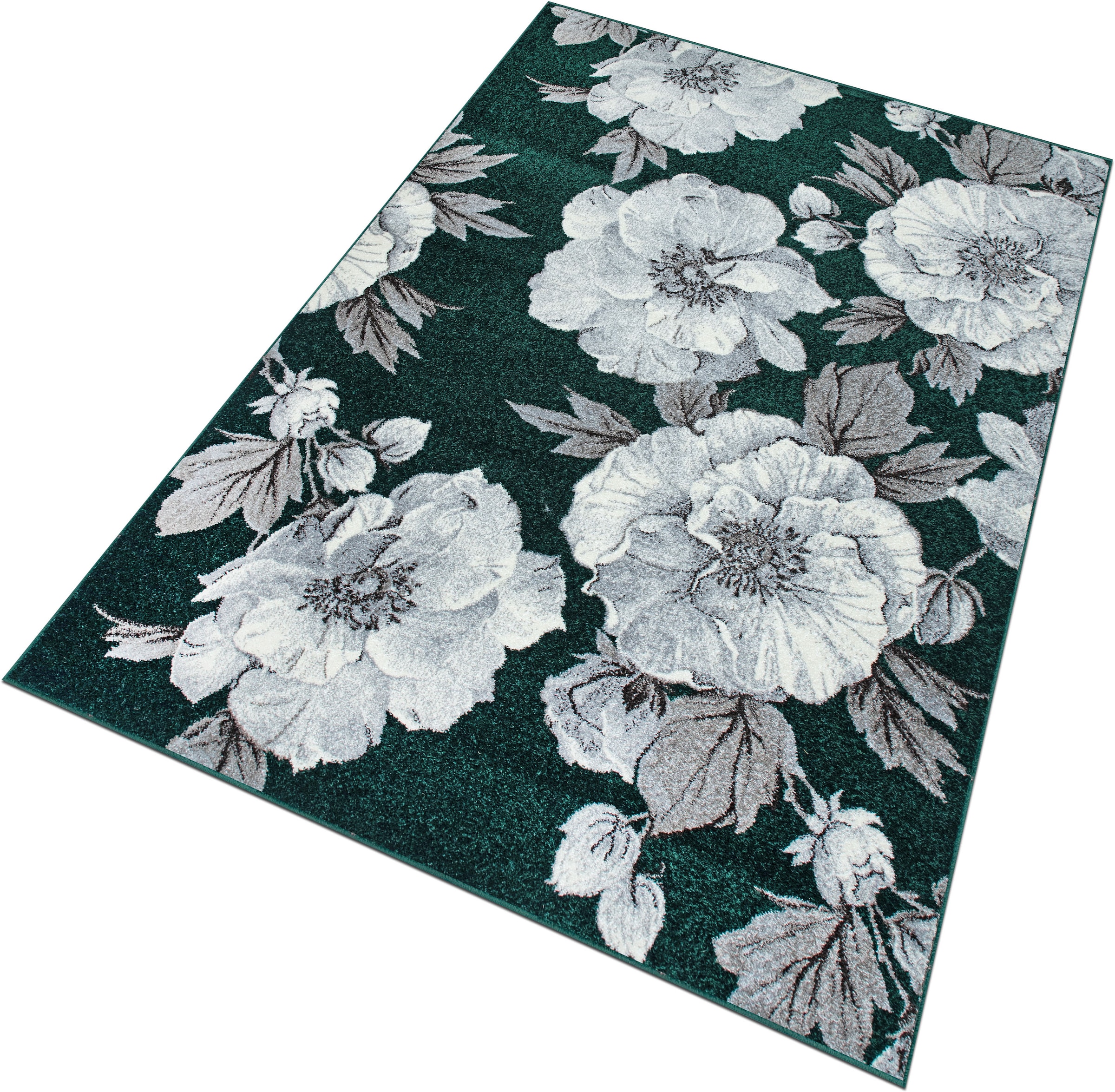 OTTO home Teppich »Florent, Blumen Design, Vintage« rechteckig 9 mm Höhe Floral, detailreiche Blüten, Botanical, elegant, Wohnzimmer