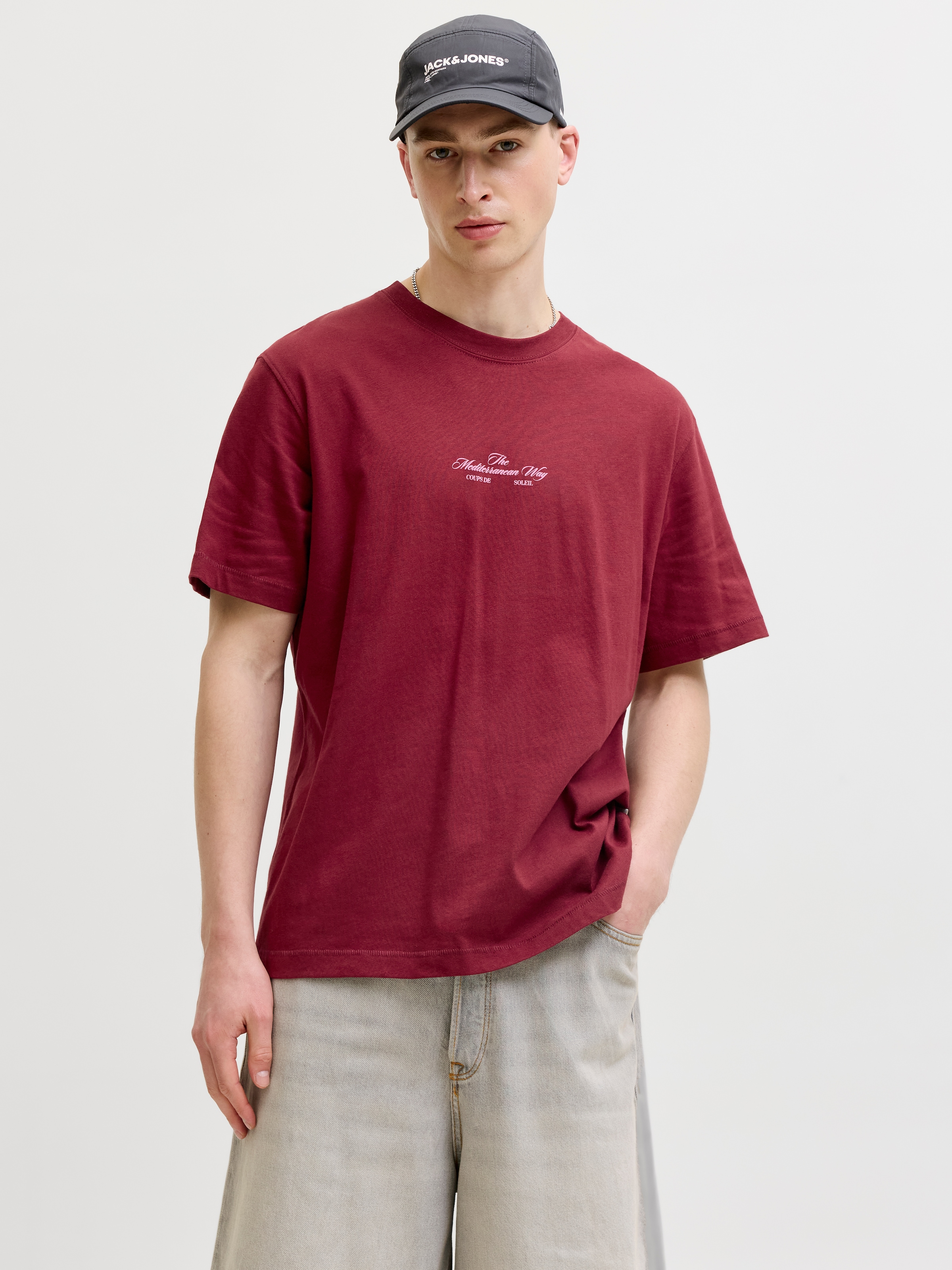 Jack & Jones T-Shirt »JORCASSIS PHOTO BACK TEE SS CREW NECK« mit Print
