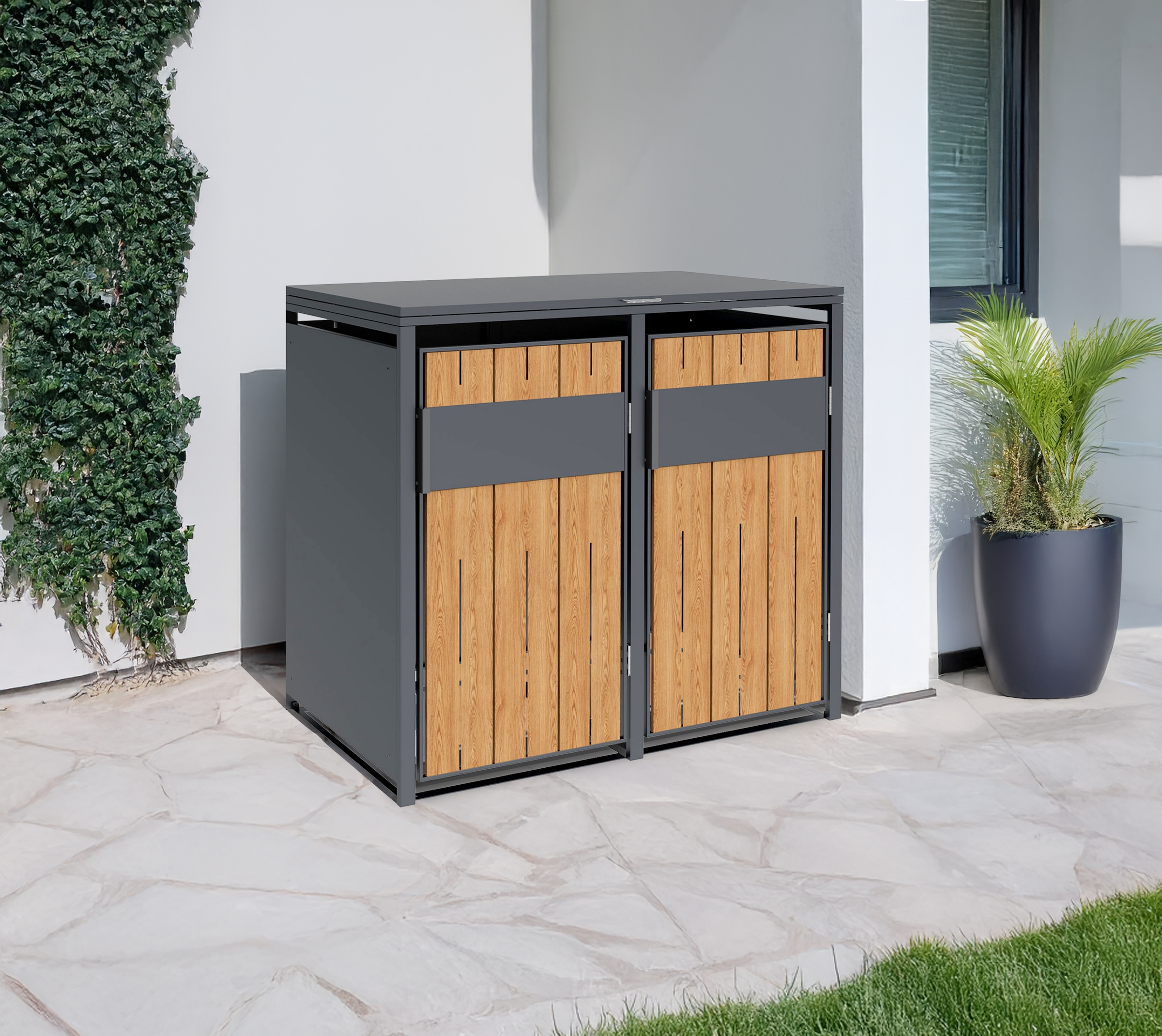 WESTMANN Mülltonnenbox »Varius 2« BxTxH: 132x80x116 cm, für 2x240 L Mülltonnen