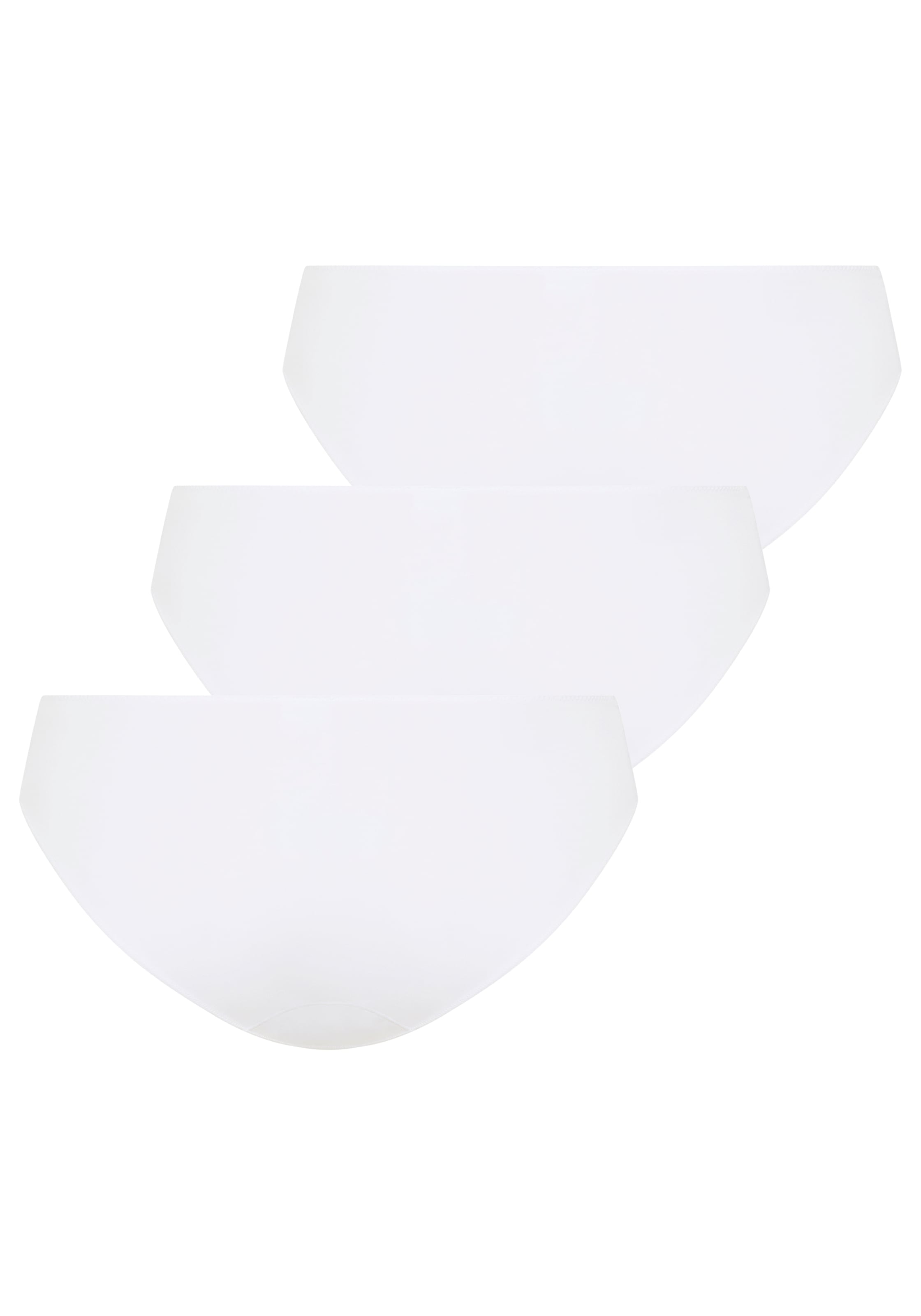 YSABEL MORA Minislip »BASIC COLLECTION COTTON WITH LACE« 3er Pack,  mit feiner Spitze versehen