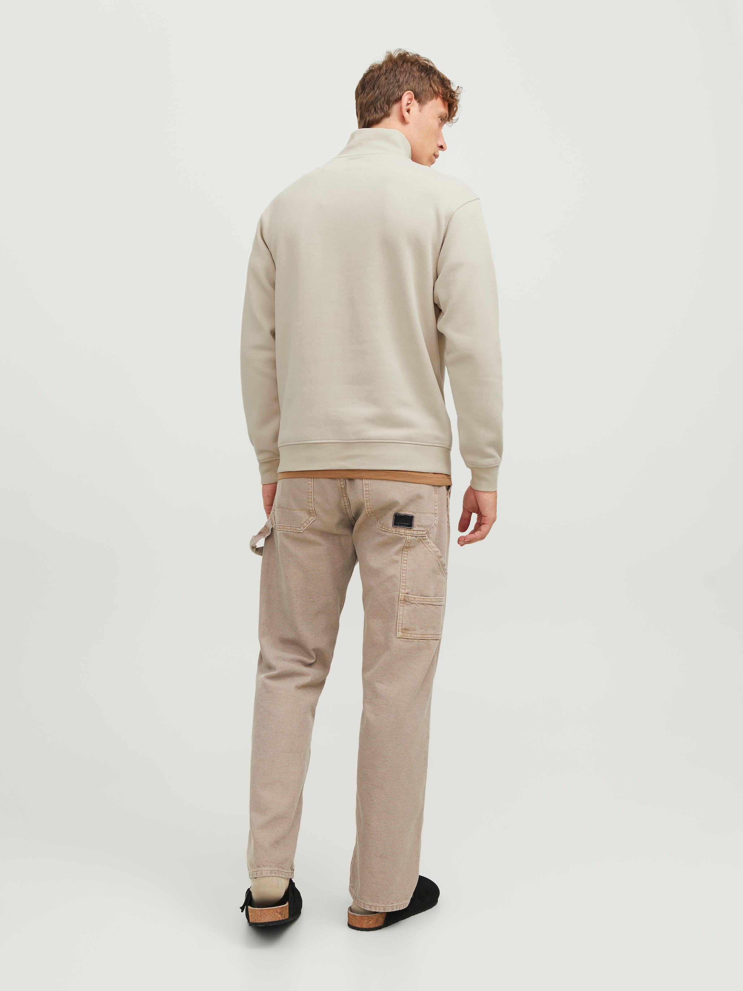 Jack & Jones Sweatshirt »JJEBRADLEY SWEAT HALF ZIP NOOS«, Materialmix, relaxed fit
