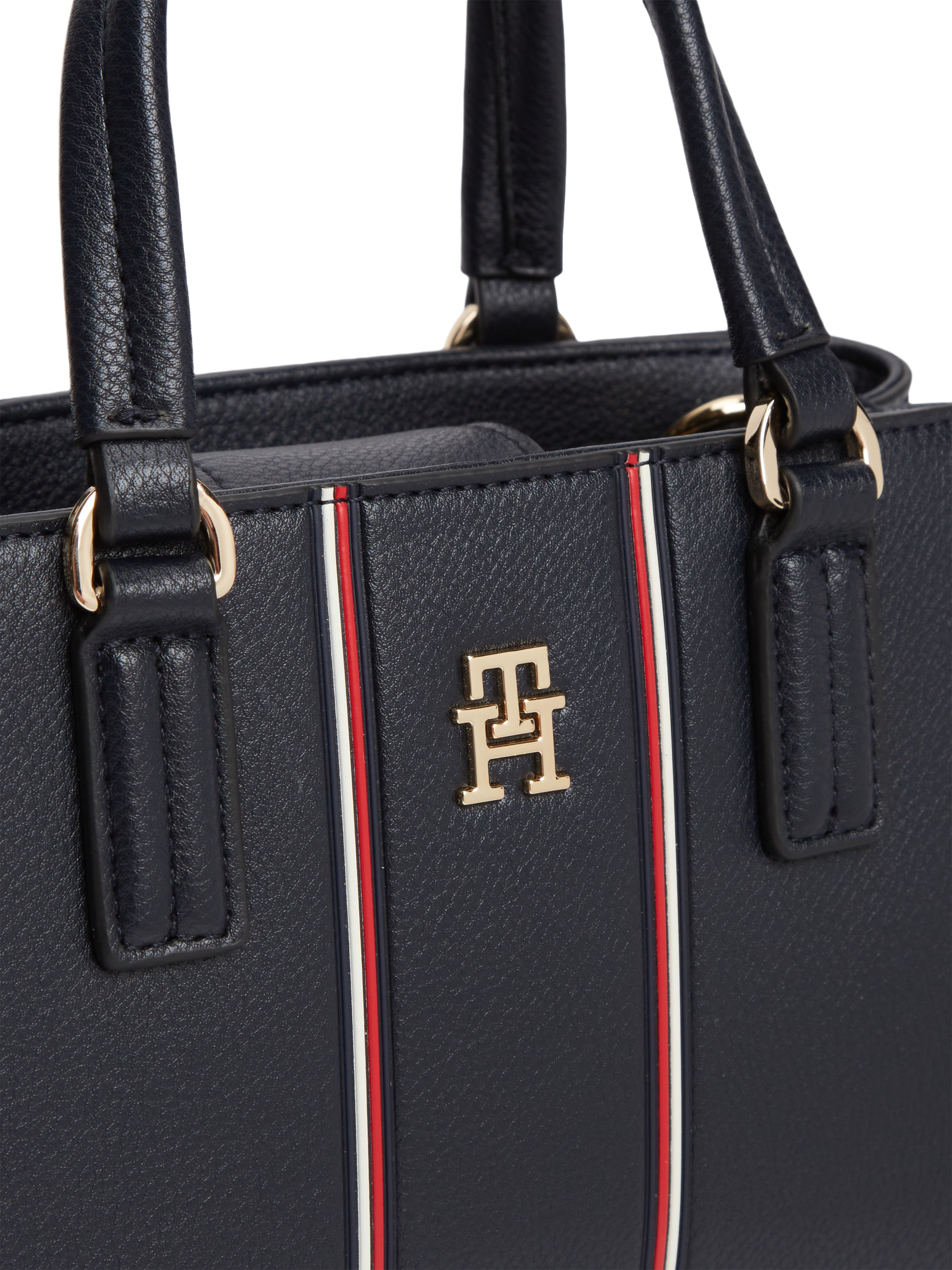 Tommy Hilfiger Tragetasche »TH DAILY MINI TOTE CORP« Damen Umhängetasche, Schultertasche, Handtasche mit farbigen Streifen