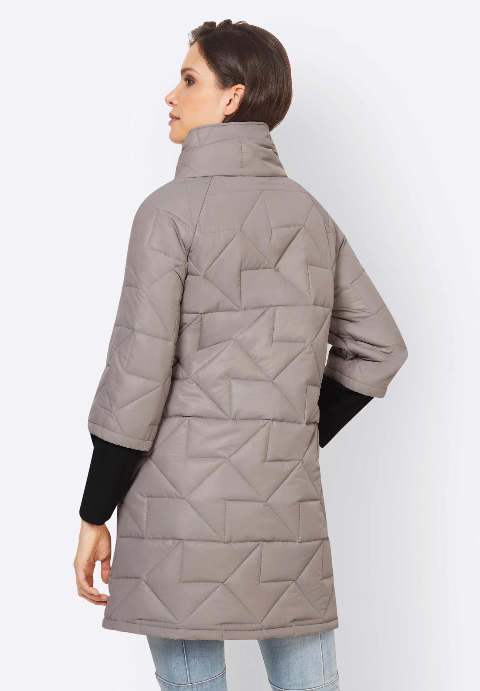 heine Steppjacke »Kurzmantel Kurzmantel Ärmel mit breiten Stretch-Bündchen« ohne Kapuze
