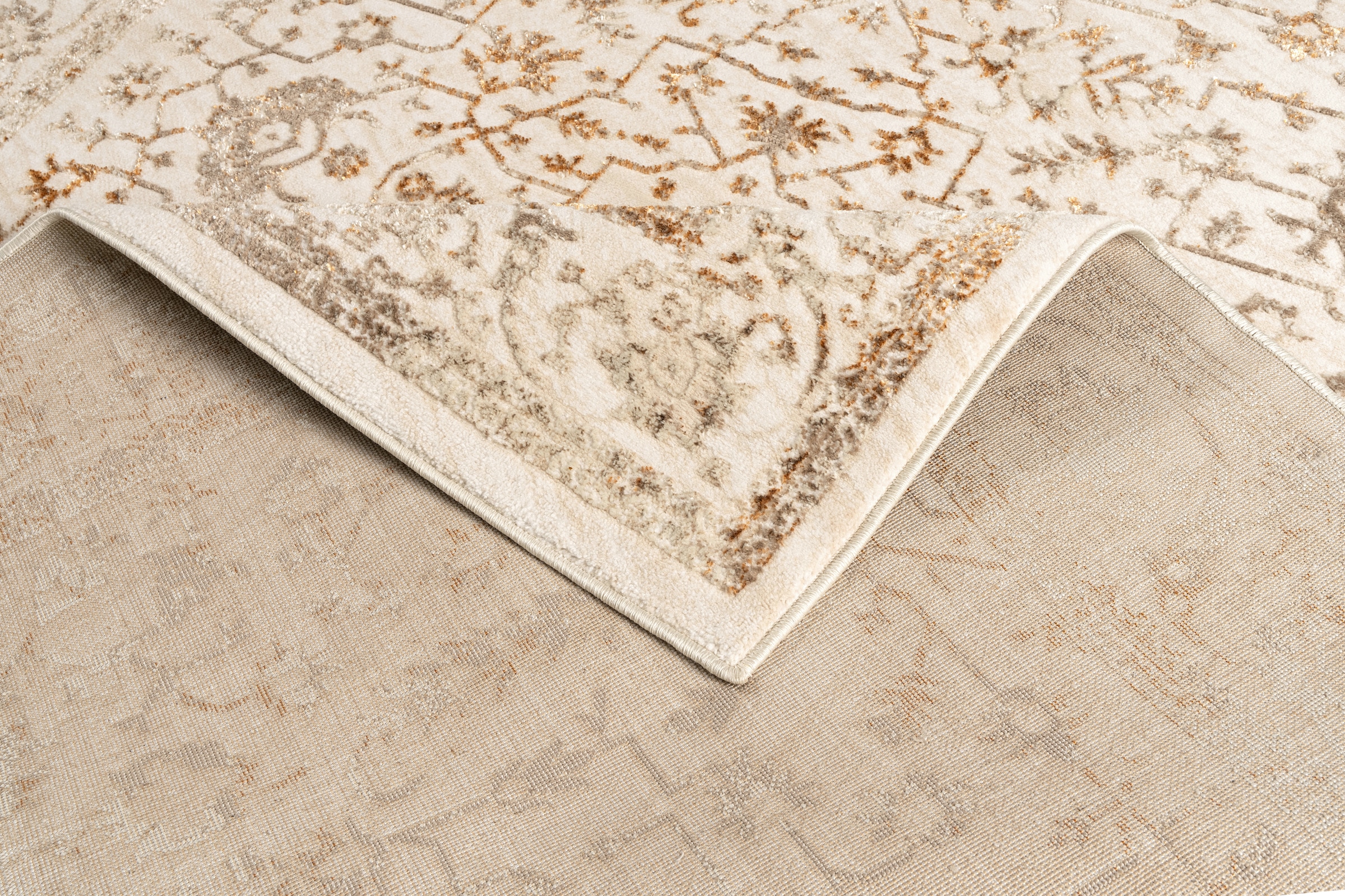 OTTO home Teppich »Amira, orientalisches Design« rechteckig 11 mm Höhe mit Bordüre, elegant, Vintage Optik, Wohnzimmer, Schlafzimmer