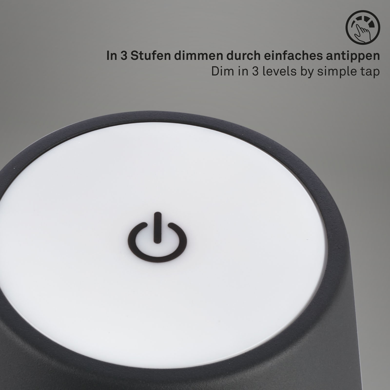 Briloner Leuchten LED Tischleuchte »KIKI« LED-Modul 1 Stk. Warmweiß mit Akku, höhenverstellbar, USB-C, warmweiß, IP44, schwarz, 38 cm