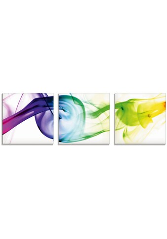 Artland Glasbild »Rauch - Abstrakt«, Gegenstandslos, (3 St.), in verschiedenen Größen kaufen