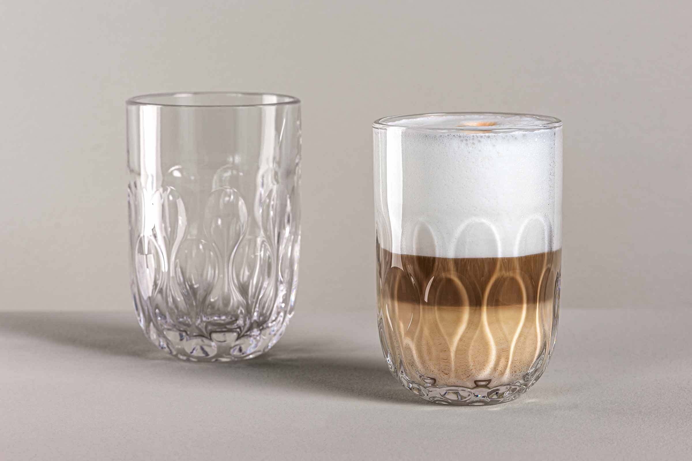 LEONARDO Latte-Macchiato-Glas »Latte Macchiato Gläser (3) Gocce 390 ml 6er Set transparent«