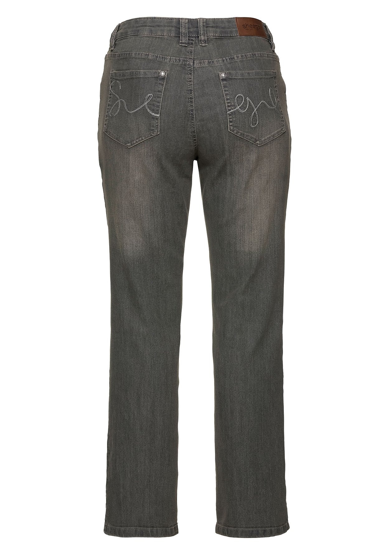 Sheego Bootcut-Jeans »Jeans in 5-Pocket-Form, mit Used-Effekten«