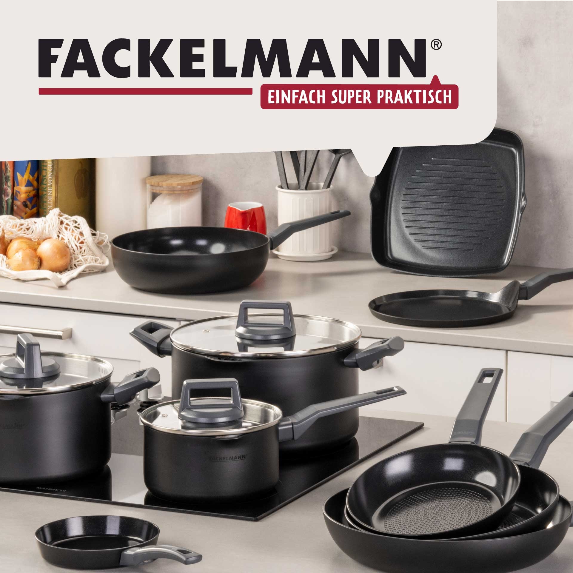 FACKELMANN Bratpfanne »Statement« Aluminium Set, 2 Stk. tlg. 2er Pfannenset Statement – Bratpfannen, Kochpfannen, Aluminium-Pfannen