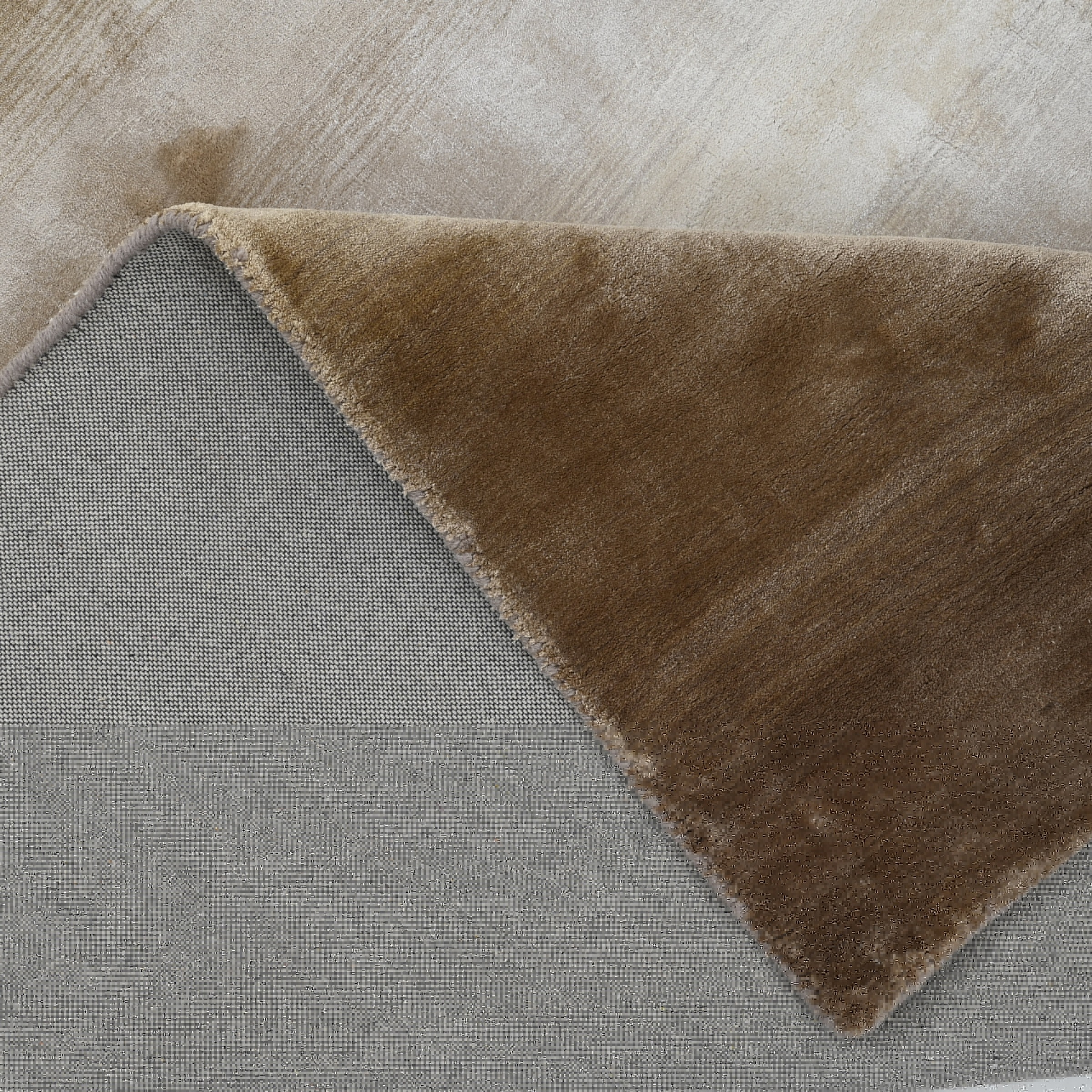 Home affaire Teppich »Katalin, handgewebt, Teppiche aus 100% Viskose, farblich changierend«, rechteckig, 12 mm Höhe, Kurzflorteppich in Seiden-Optik, mehrfarbig, Wohnzimmer, Esszimmer